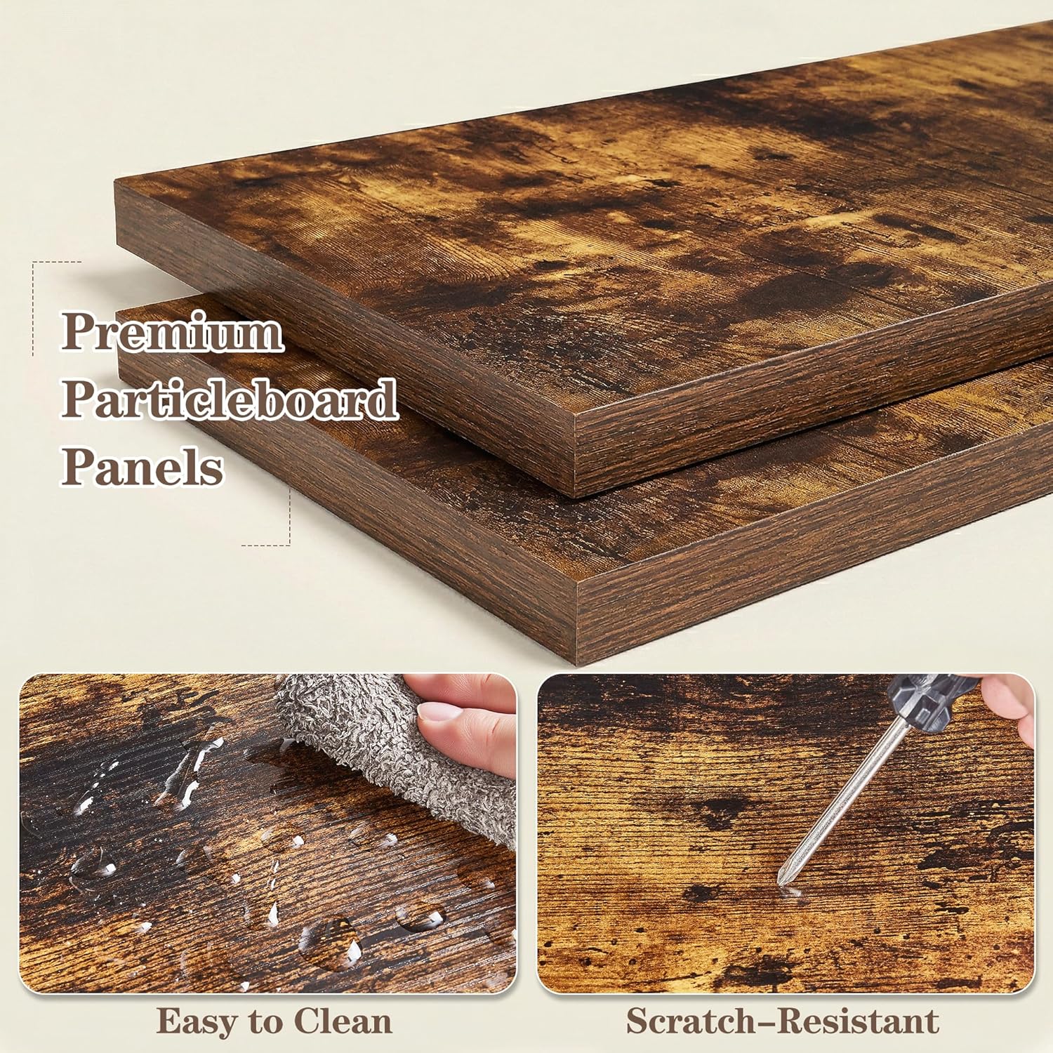 VECELO Wavy Corner Shelf, Decorative 5-Tier Storage Bookshelf