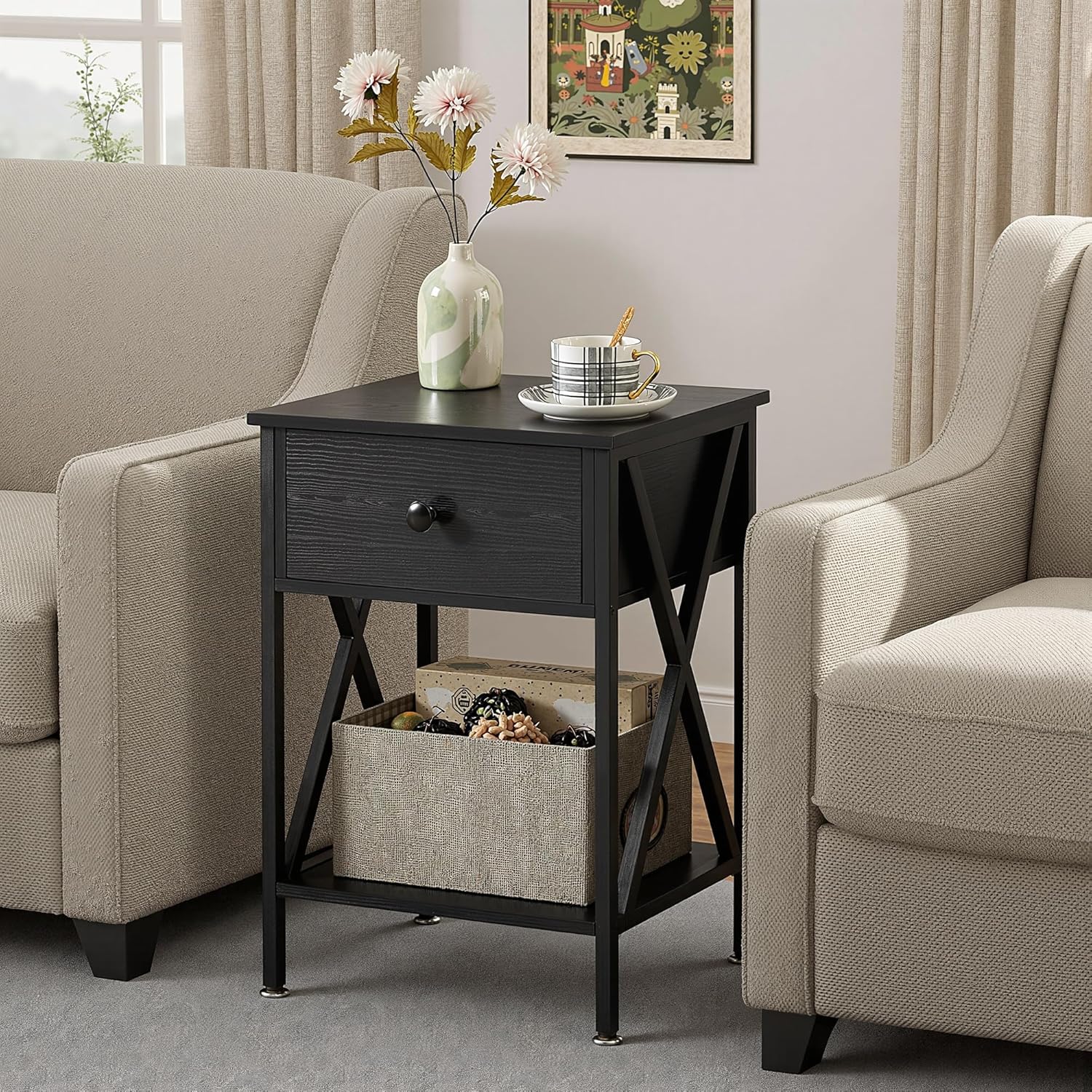 VECELO Nightstand Set of 2