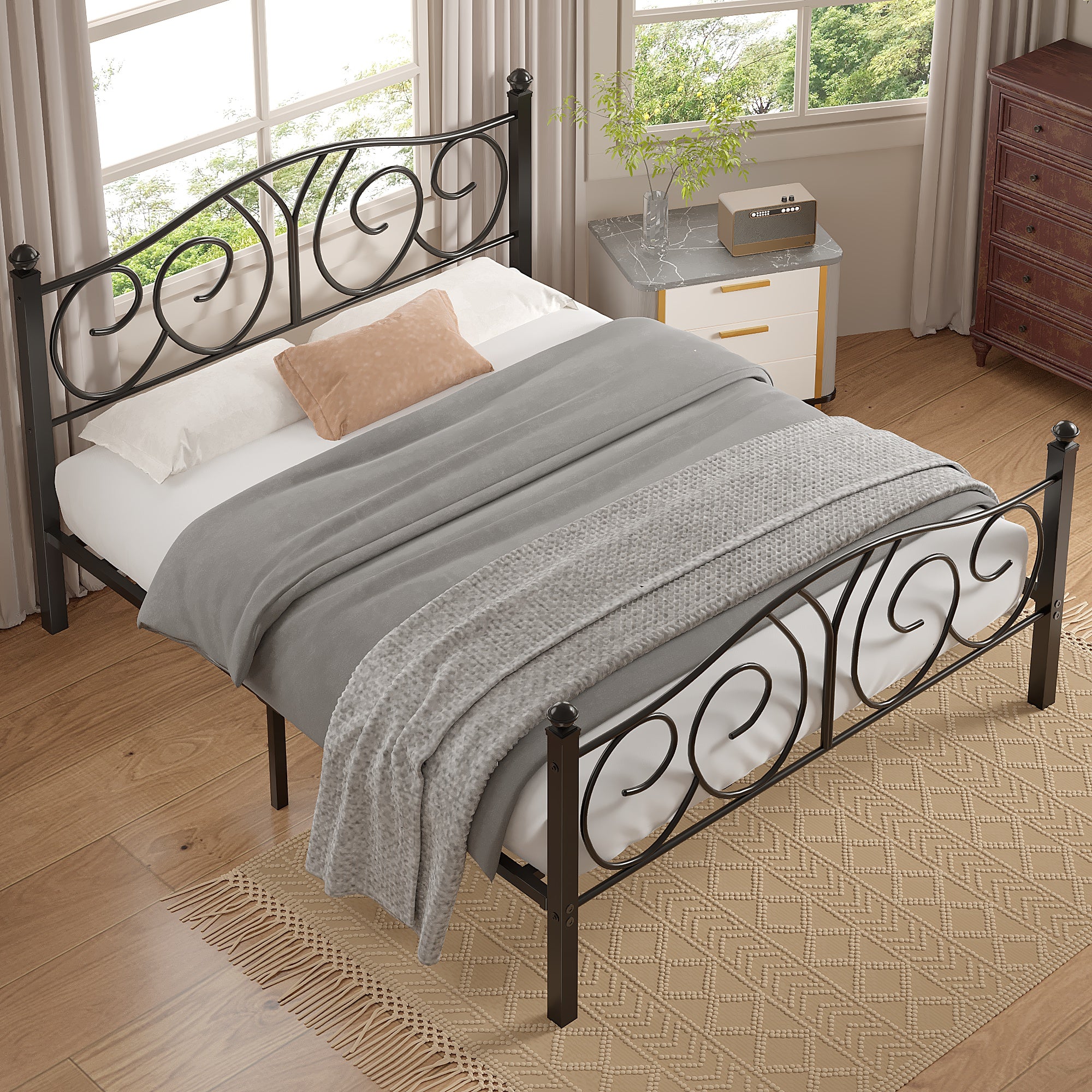 VECELO Metal Platform Bed Frame/Mattress Foundation