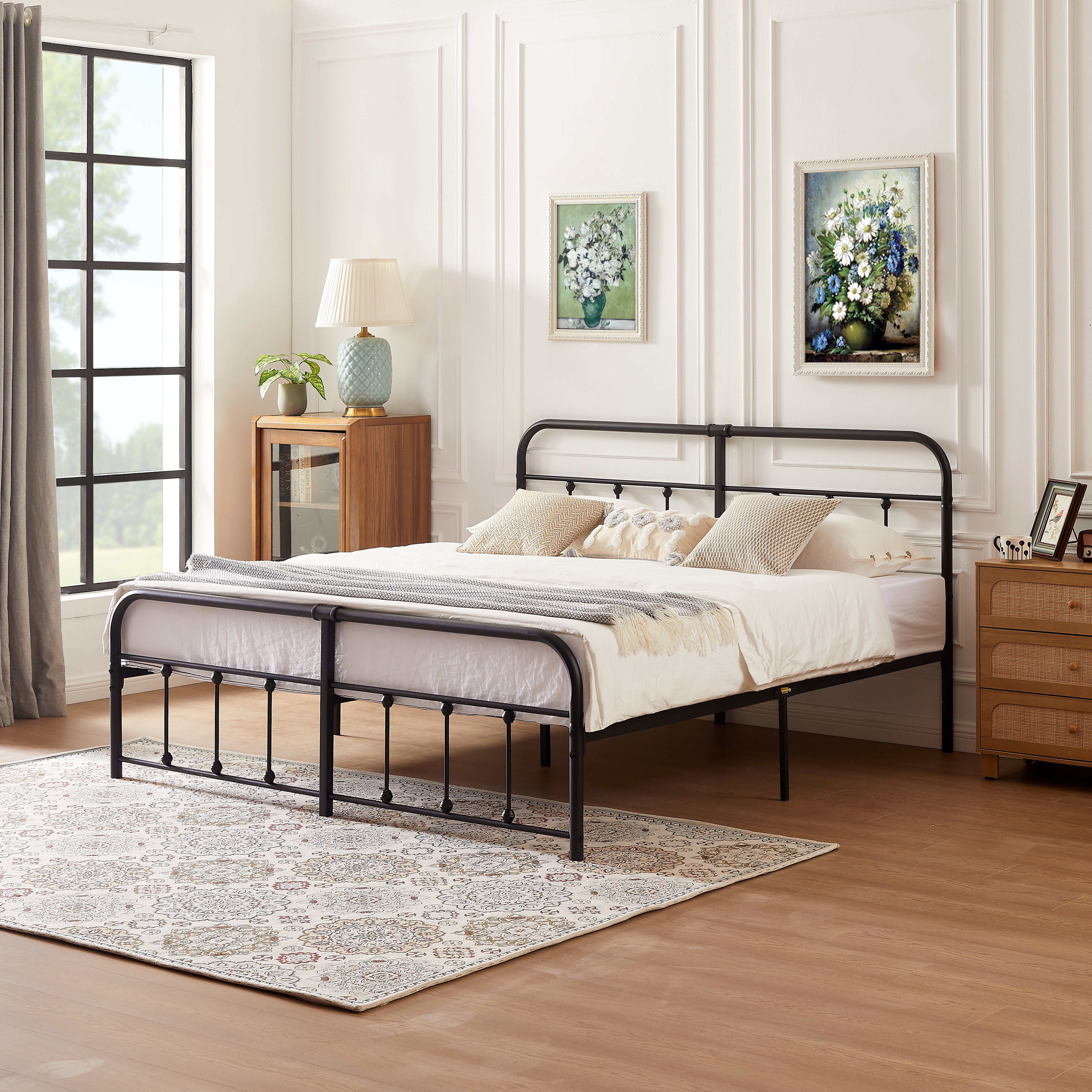 VECELO Metal Platform Bed Frame Mattress Foundation Modern&Simple Style