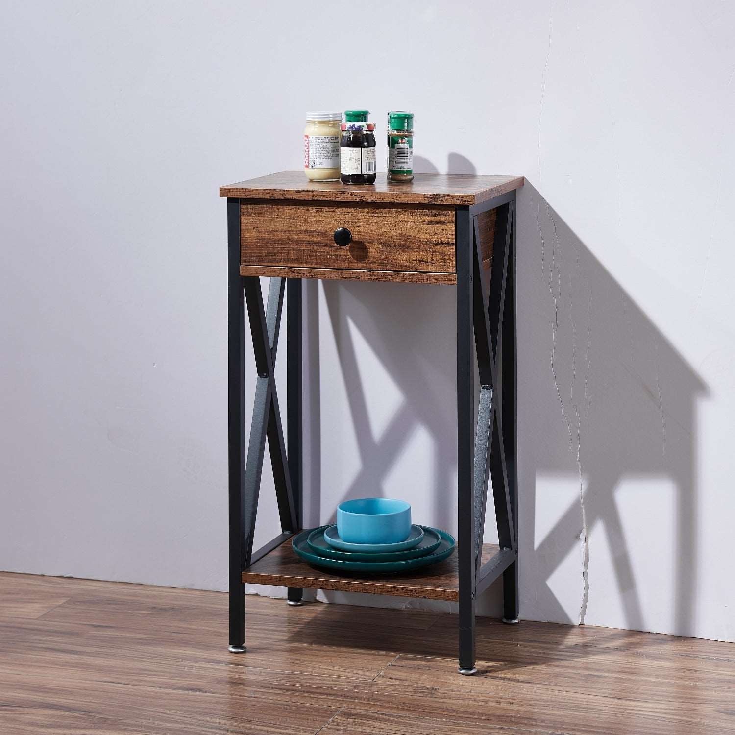 VECELO 27.6‘’ Tall Nightstand End Side Table, 1 pack/2 packs - VECELO