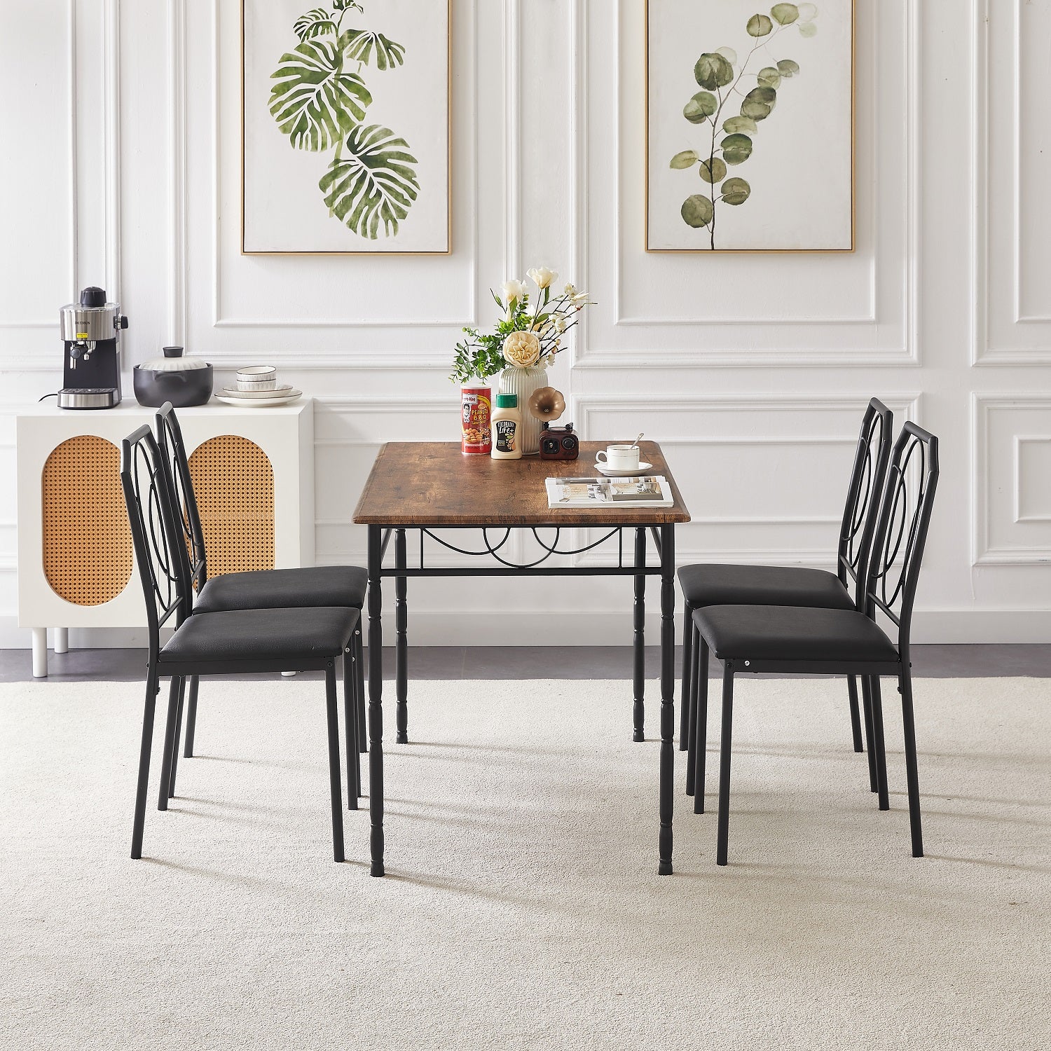 VECELO 5 Pieces Table Sets