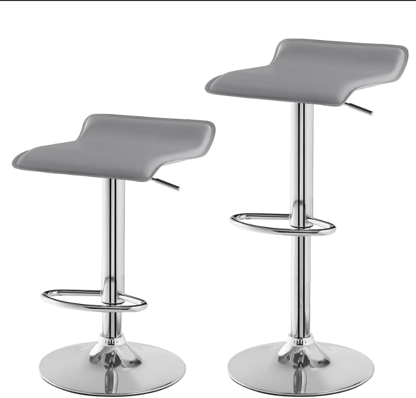 VECELO Counter Height Bar Stools Set of 2, Adjustable Barstools