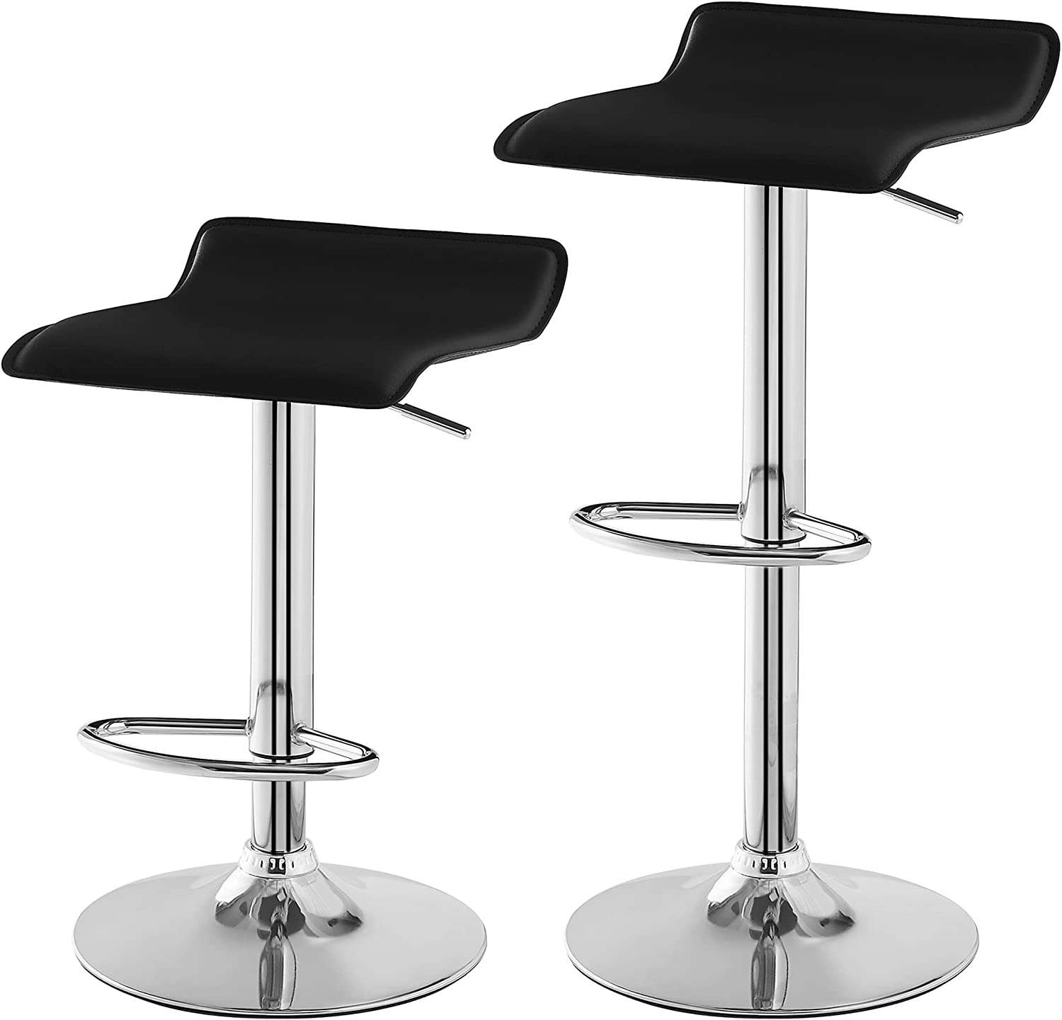 VECELO Counter Height Bar Stools Set of 2, Adjustable Barstools