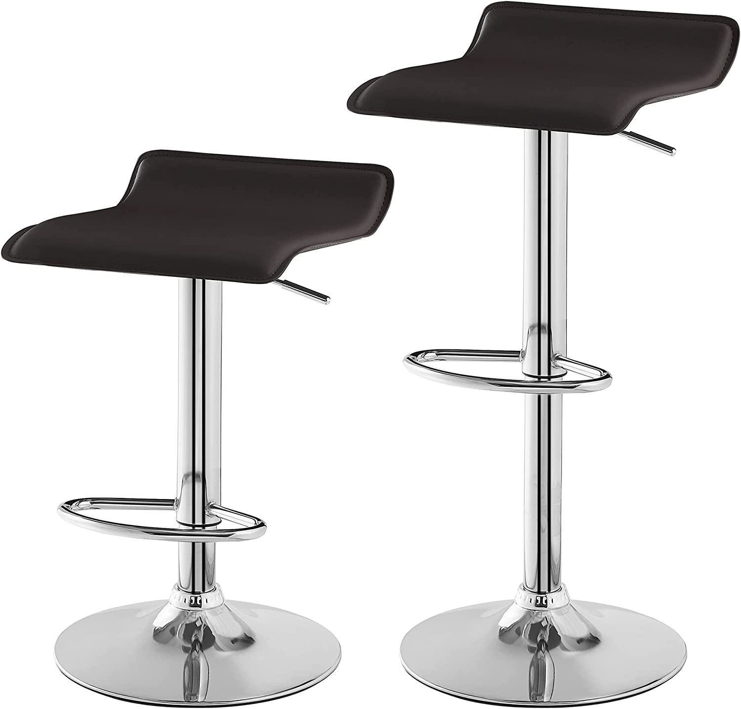 VECELO Counter Height Bar Stools Set of 2, Adjustable Barstools