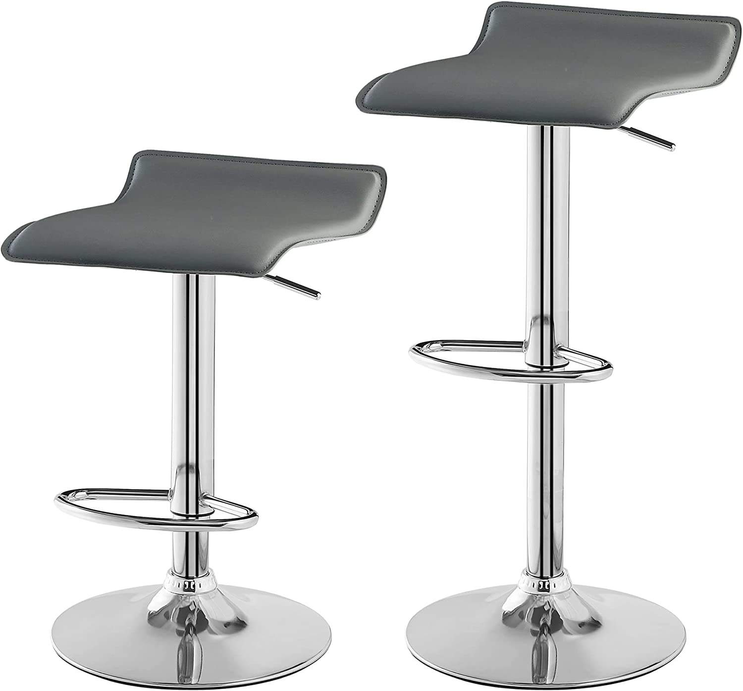 VECELO Counter Height Bar Stools Set of 2, Adjustable Barstools
