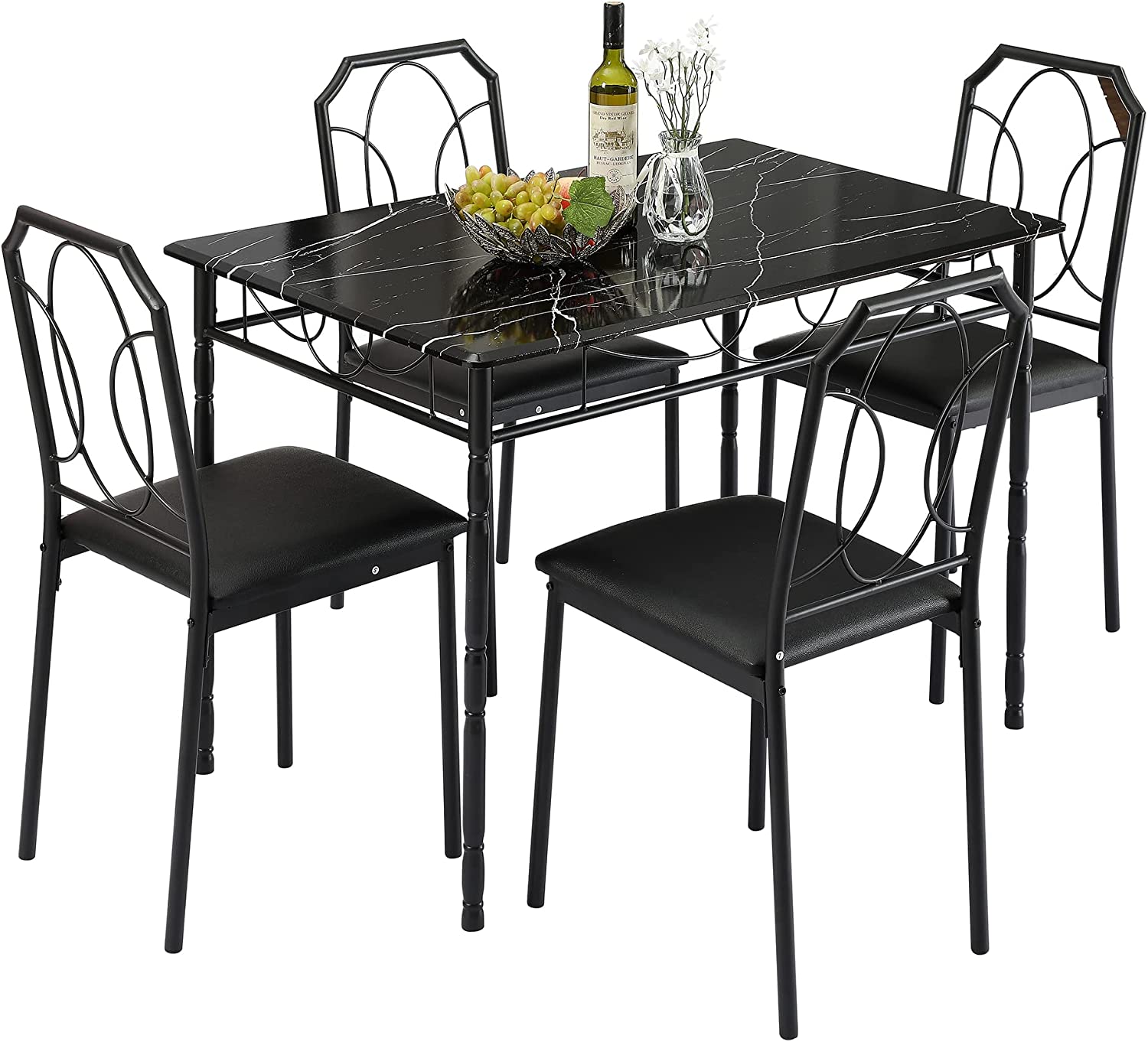 VECELO 5 Pieces Table Sets