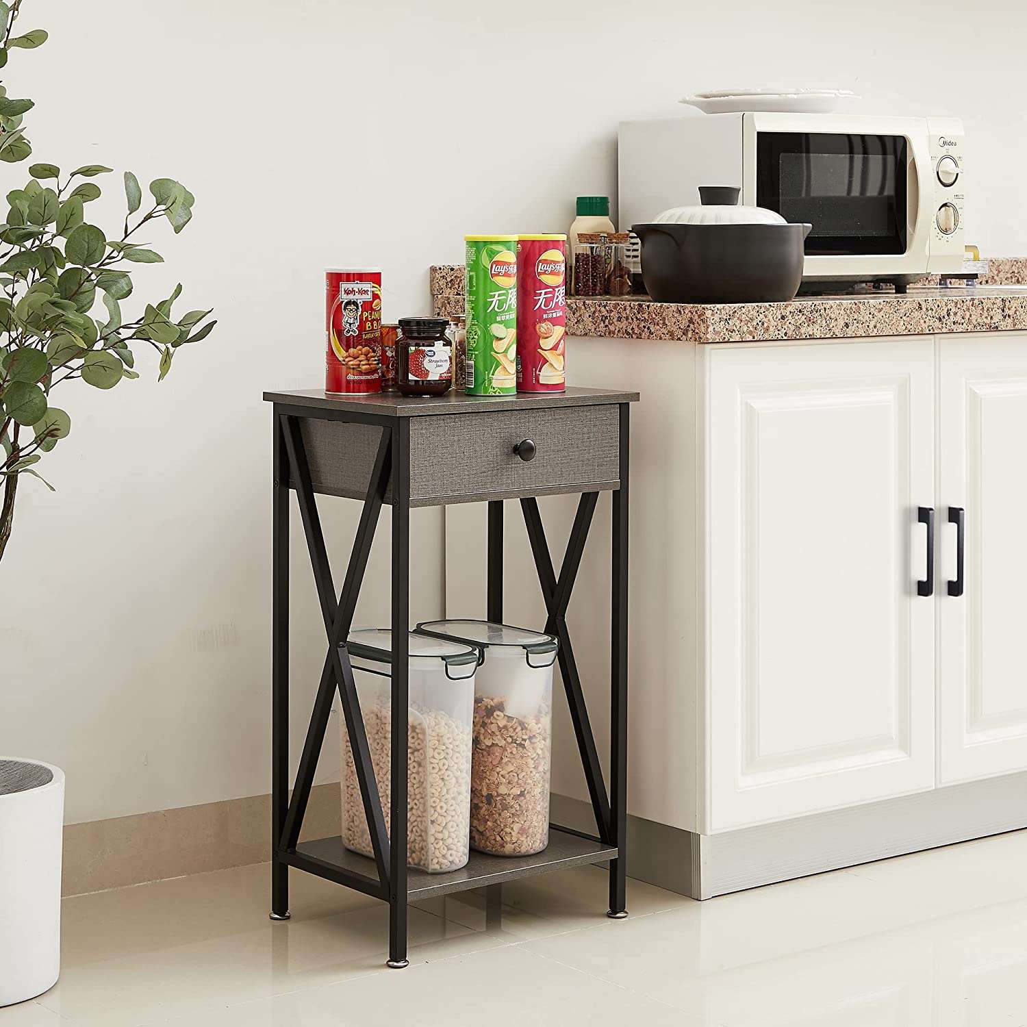 VECELO 27.6‘’ Tall Nightstand End Side Table, 1 pack/2 packs - VECELO