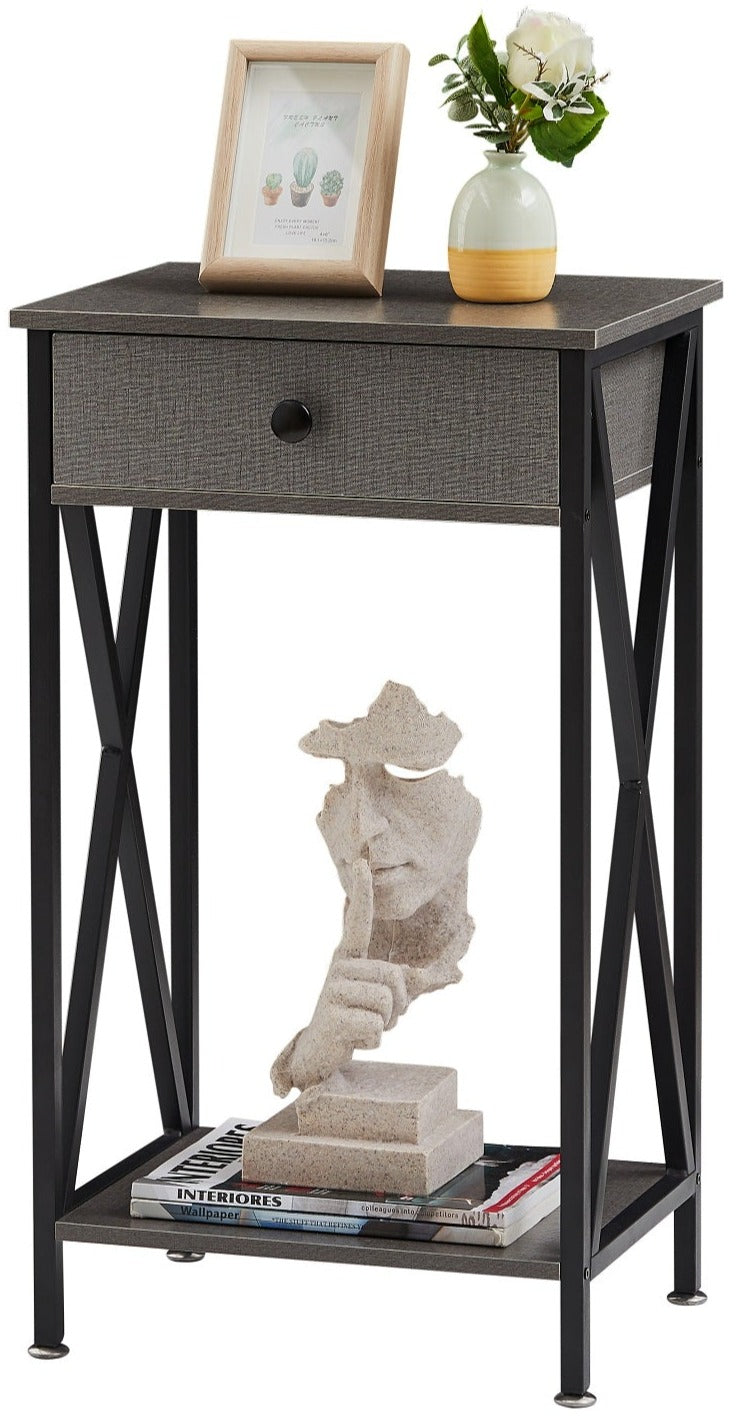 VECELO 27.6'' Tall Nightstand End Side Table, 1 pack/2 packs