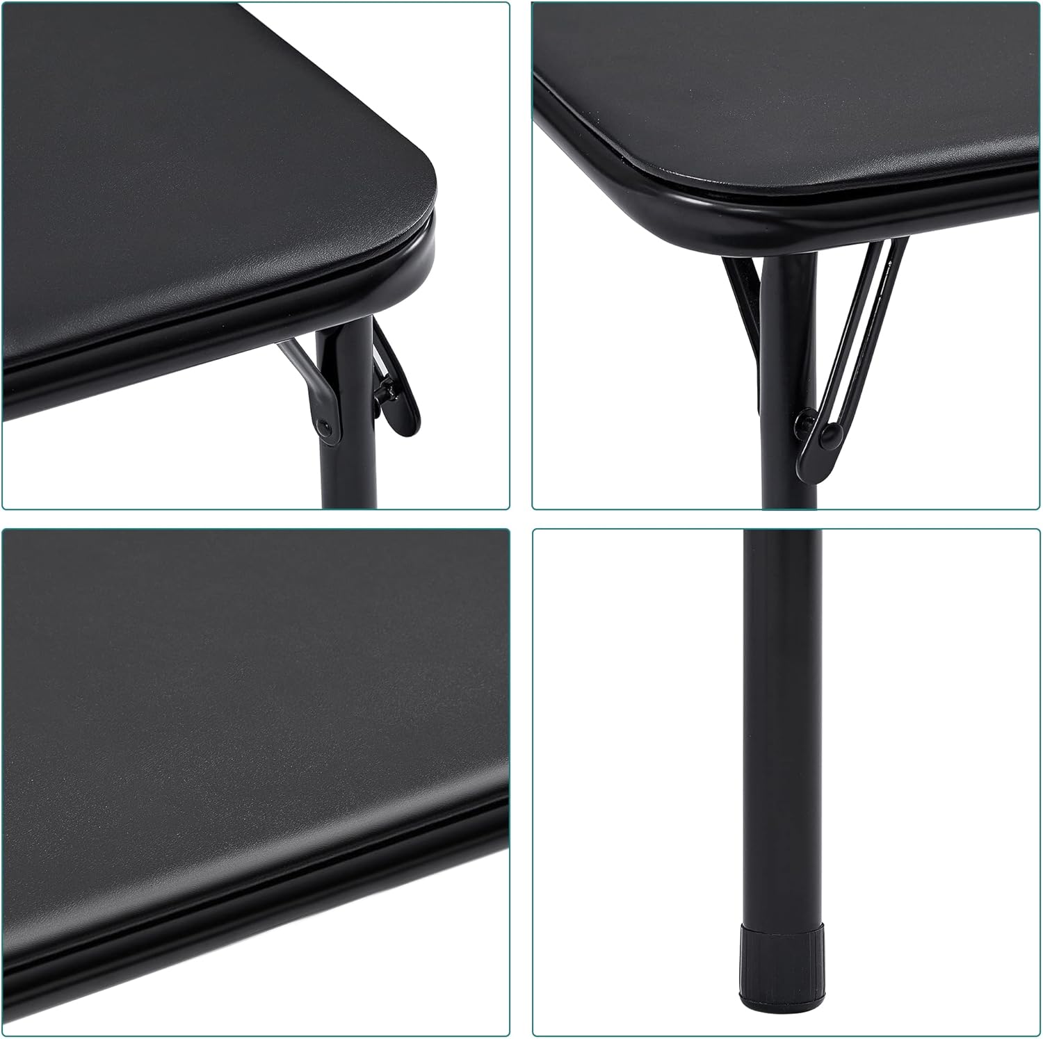VECELO Kids Folding Activity Table and Chairs 5 Pcs Set/3 Pcs Sets, Portable