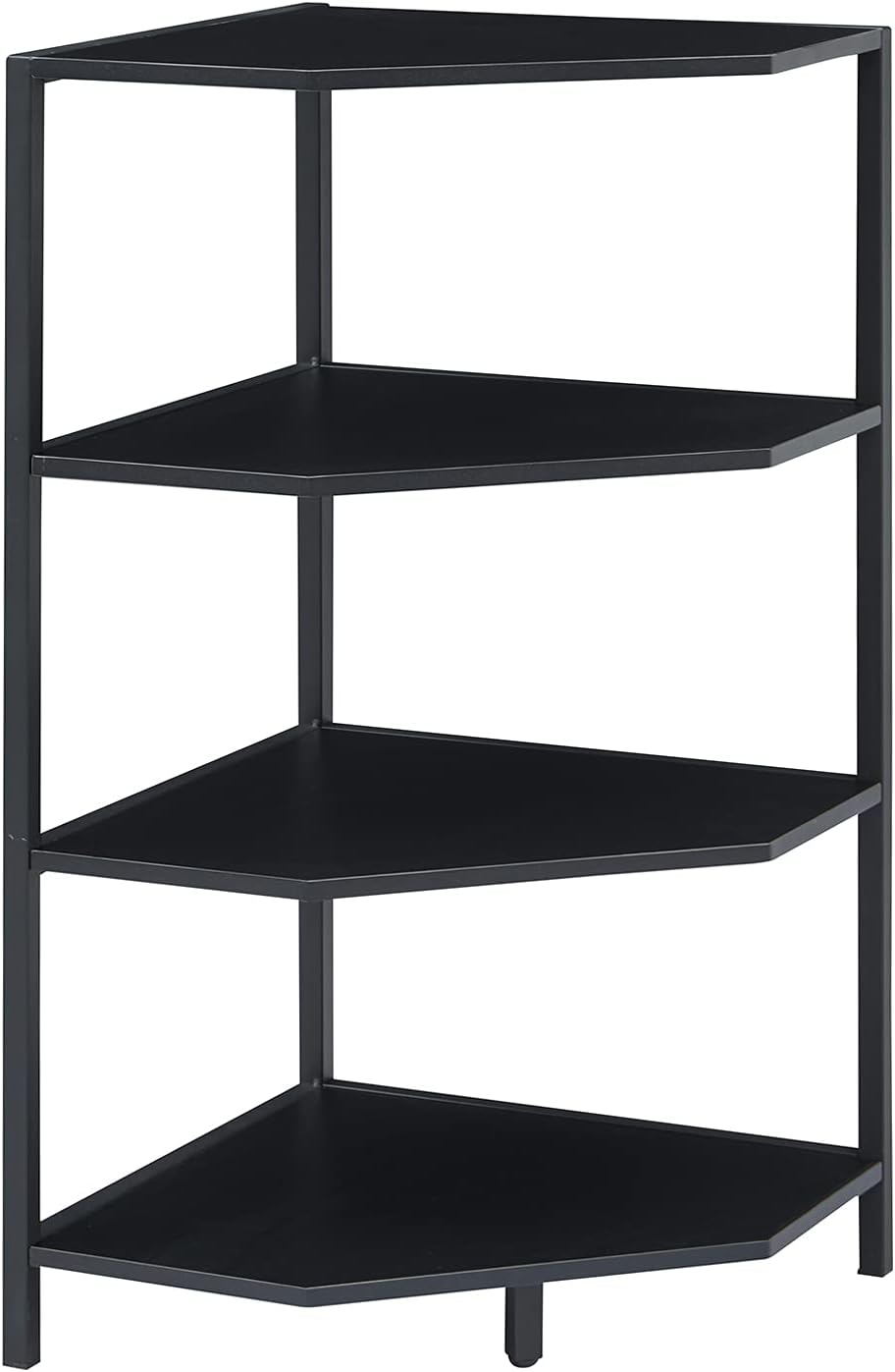 VECELO 31 Inch Corner Shelf, 4-Tier Display Shelves