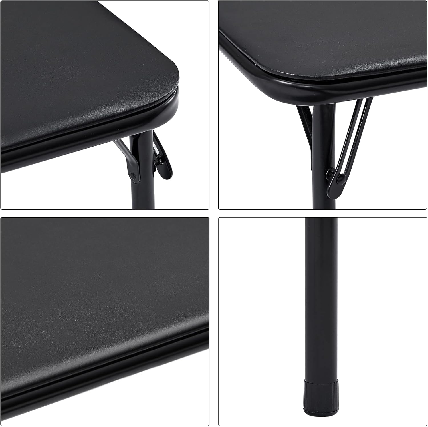 VECELO Kids Folding Activity Table and Chairs 5 Pcs Set/3 Pcs Sets, Portable
