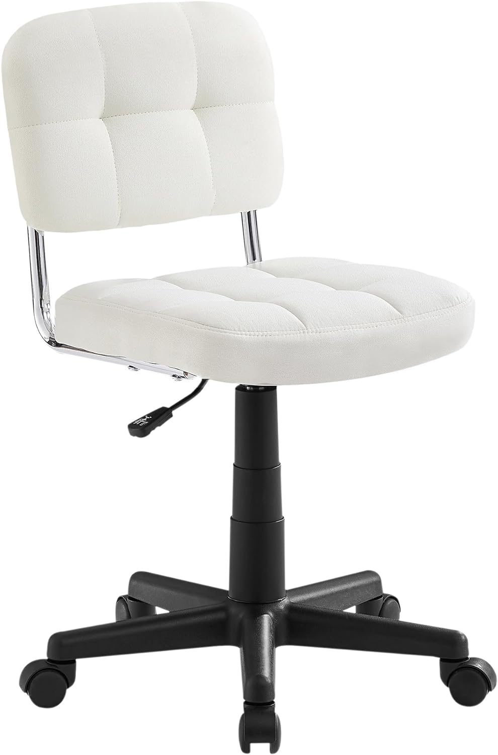 Modern White Office Chair with Padded Armrest