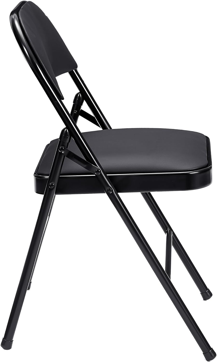 VECELO Portable Folding Card Table Square and Chair Sets with Collapsible Legs & Vinyl Upholstery (5 PCS)