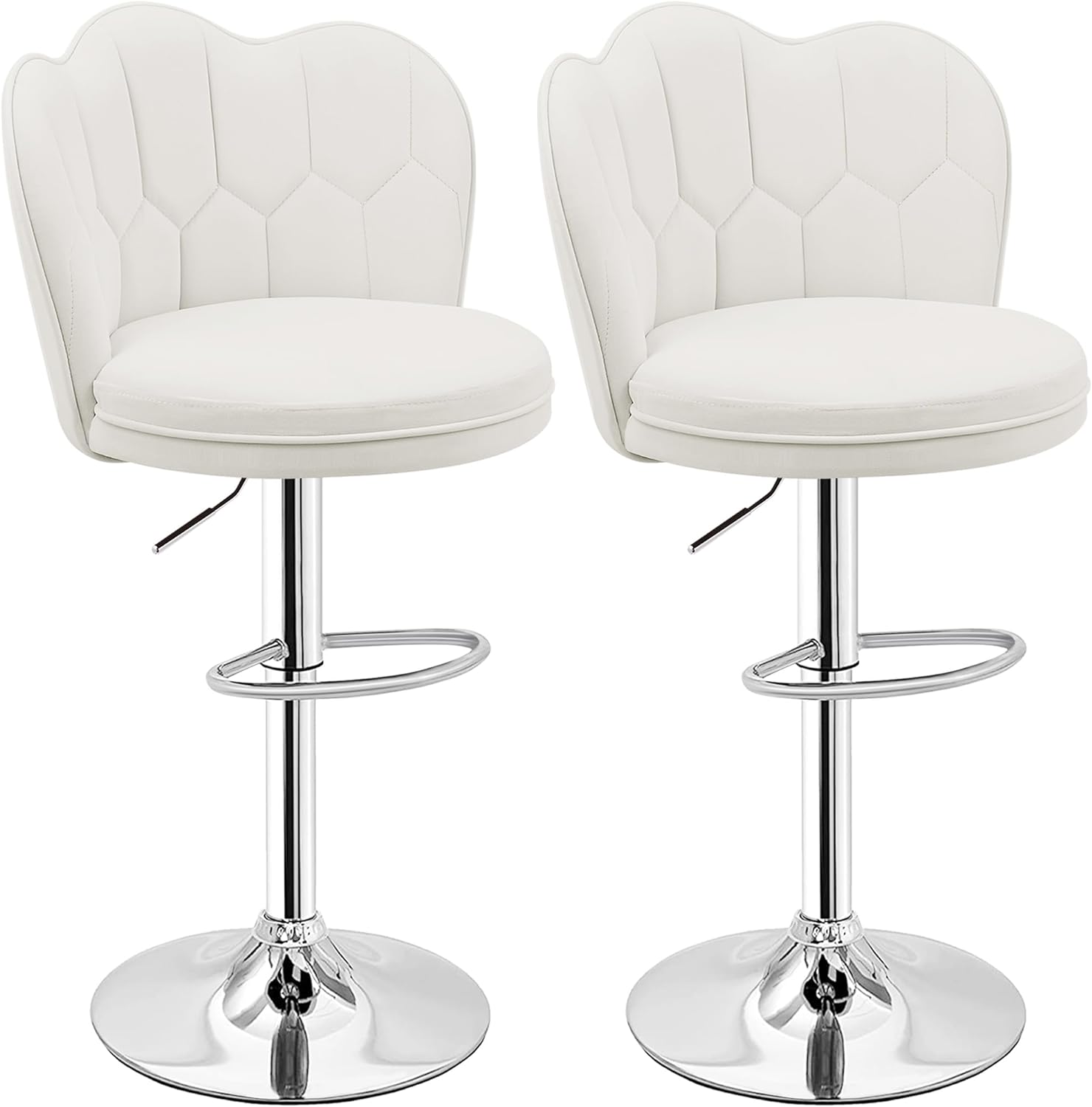 VECELO Bar Stools Set of 2/Set of 4, Adjustable Barstools with Back