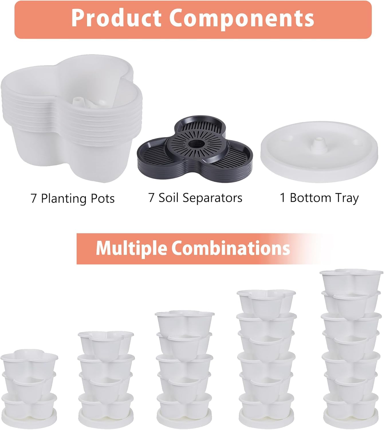 VECELO 7 Tier Vertical Garden Planter