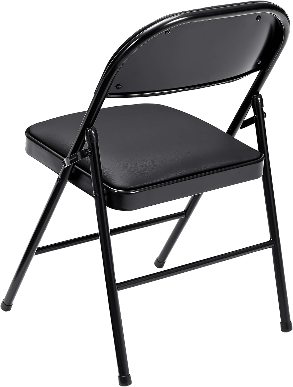 VECELO Portable Folding Card Table Square and Chair Sets with Collapsible Legs & Vinyl Upholstery (5 PCS)