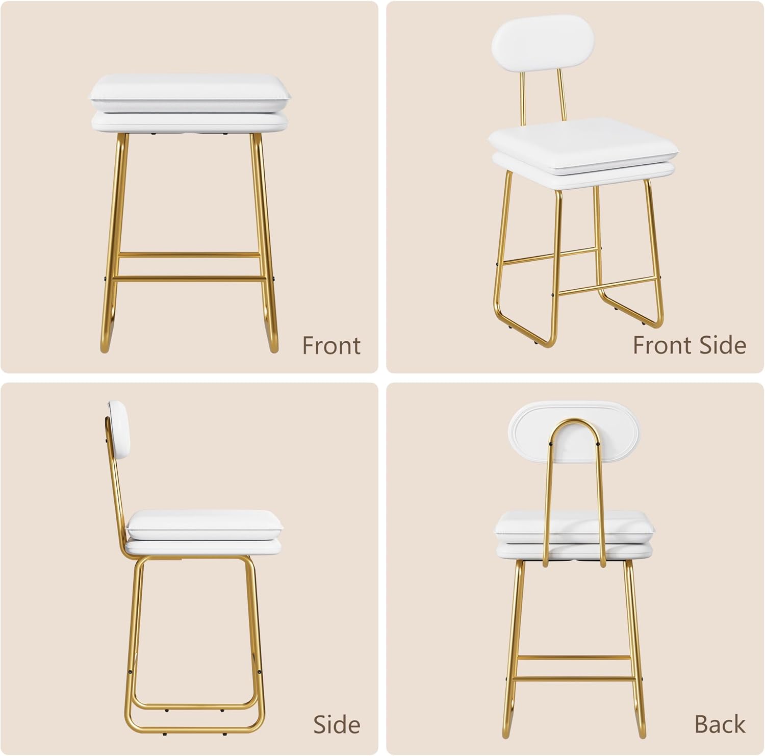 VECELO Bar Stools Set of 2