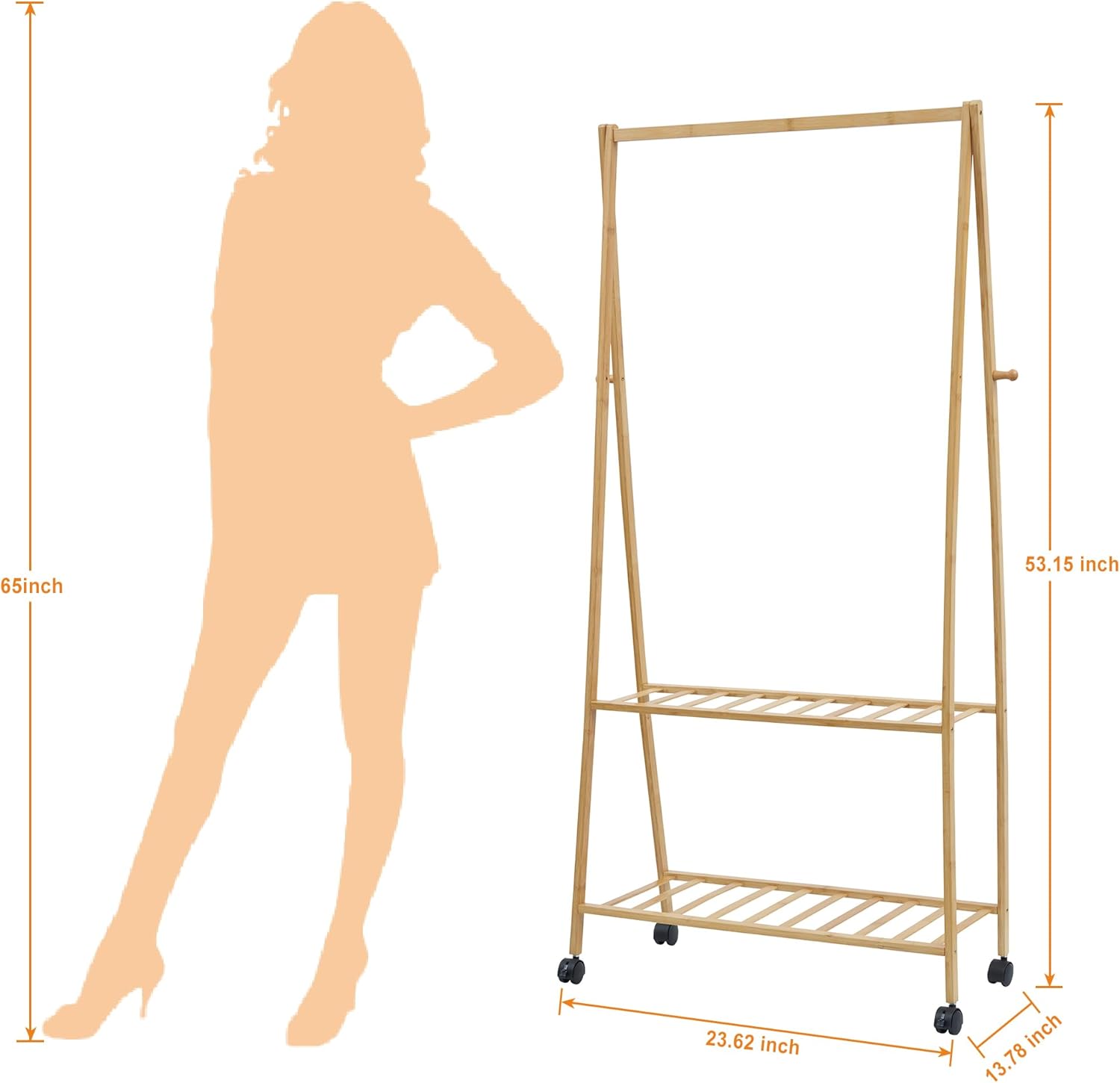 VECELO Coat Rack Freestanding, Entryway Hanger Stand, Umbrella Holder