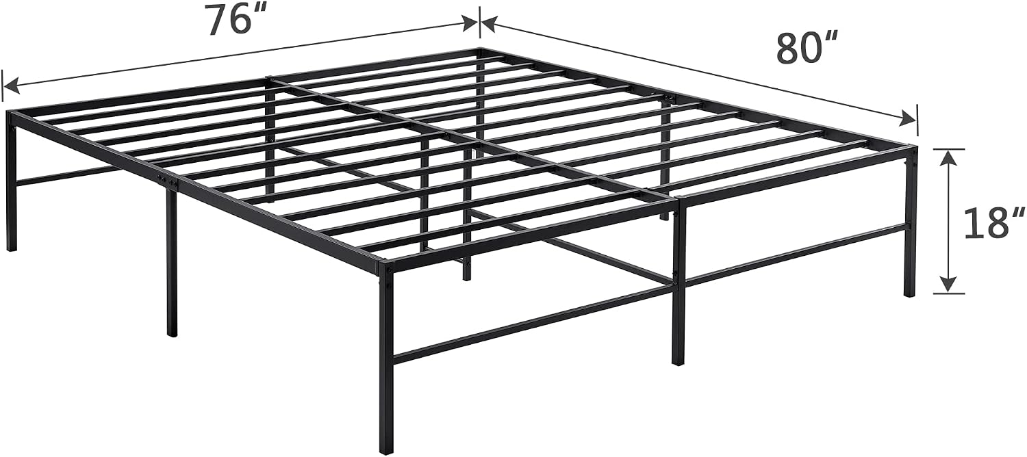 VECELO 18" Metal Platform Tall Bed Frame