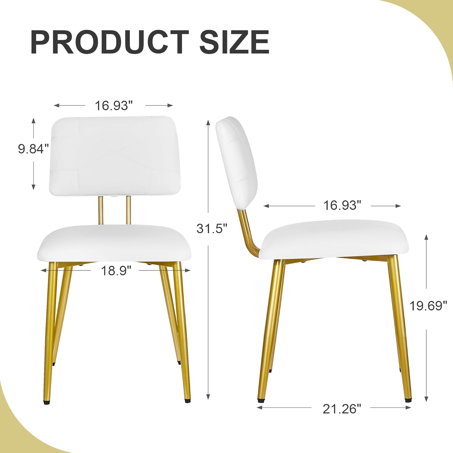 VECELO Dining Chairs Set of 2