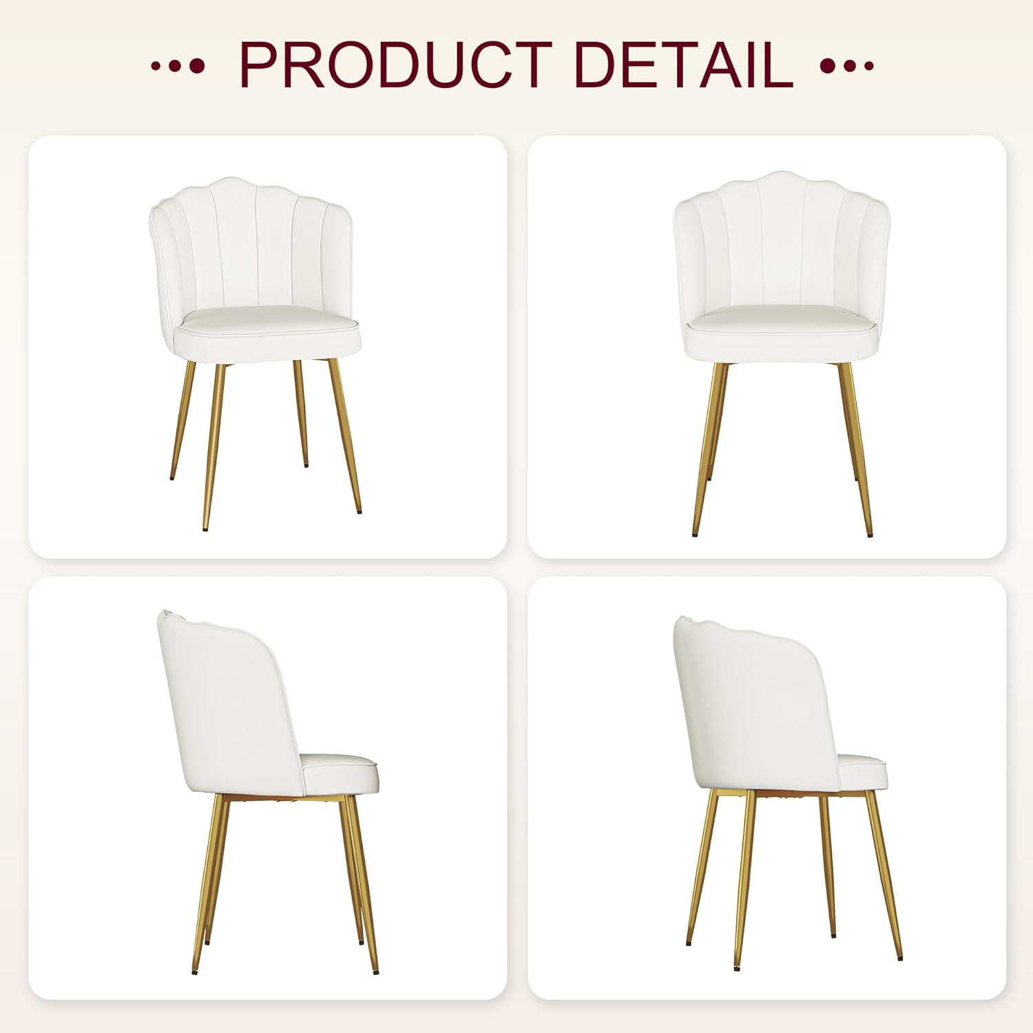 VECELO Velvet Dining Chairs Set of 4
