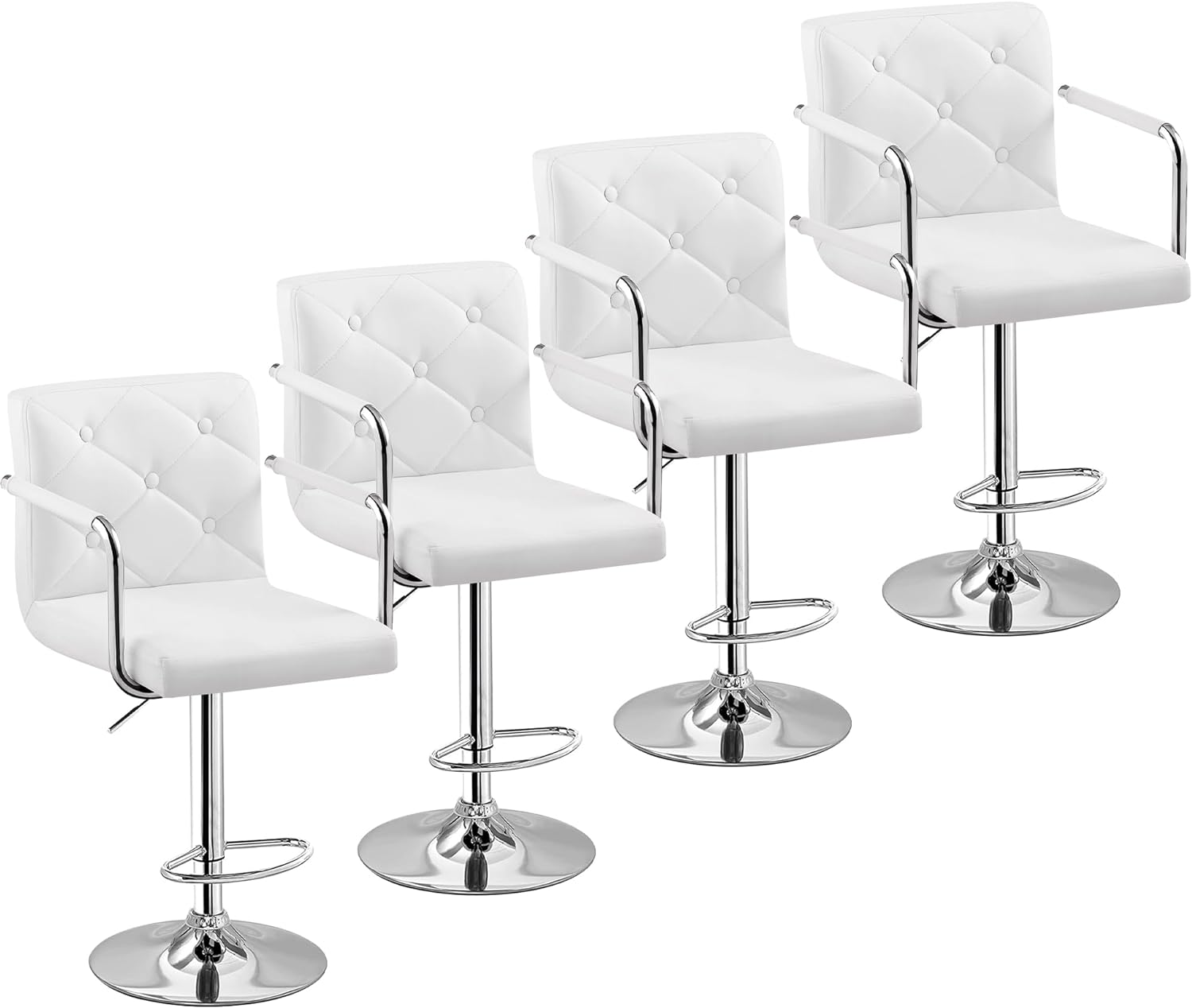 VECELO Adjustable Counter Height Bar Stools Set of 2 - VECELO