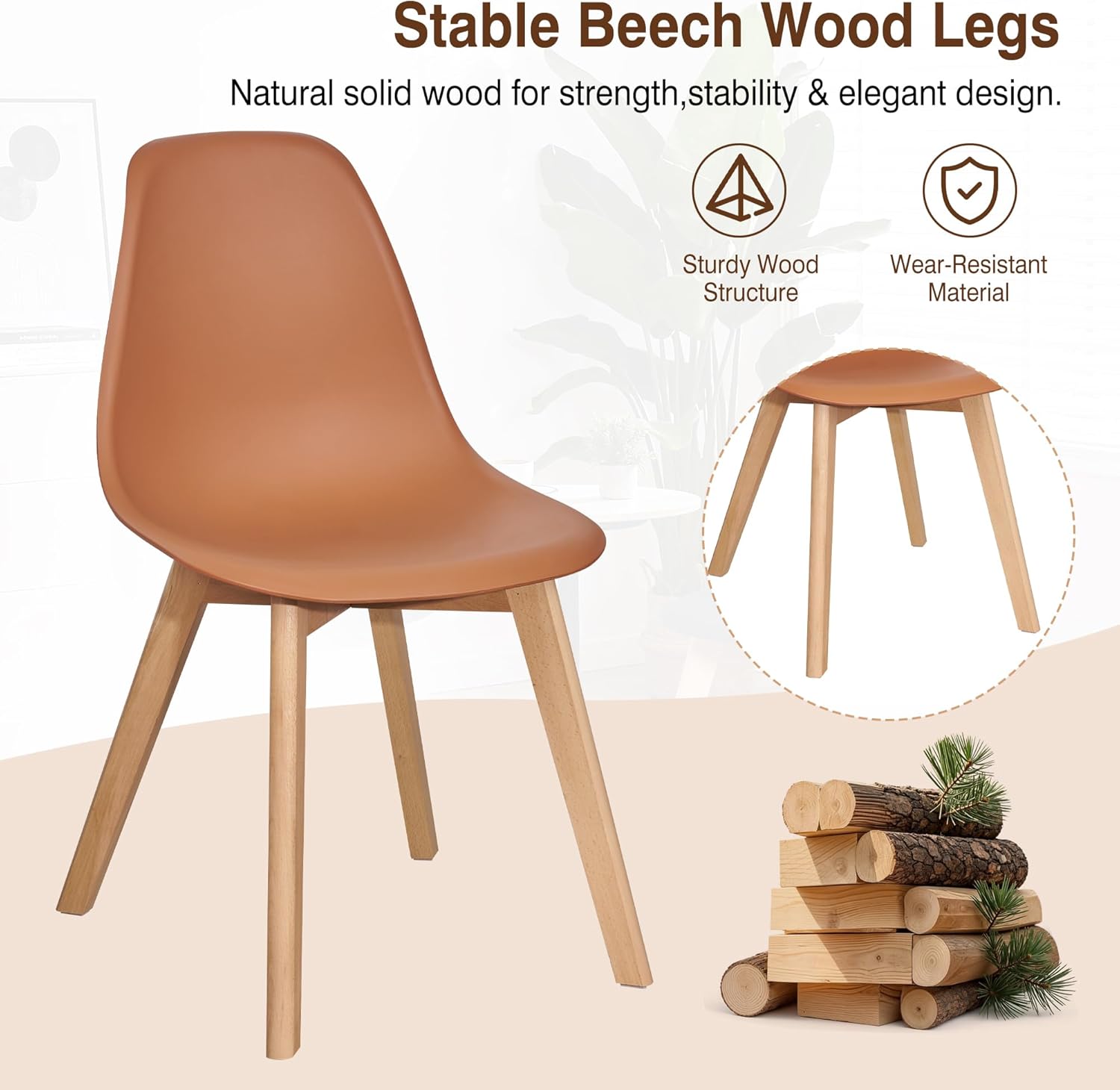 VECELO Dining Chairs Set of 4
