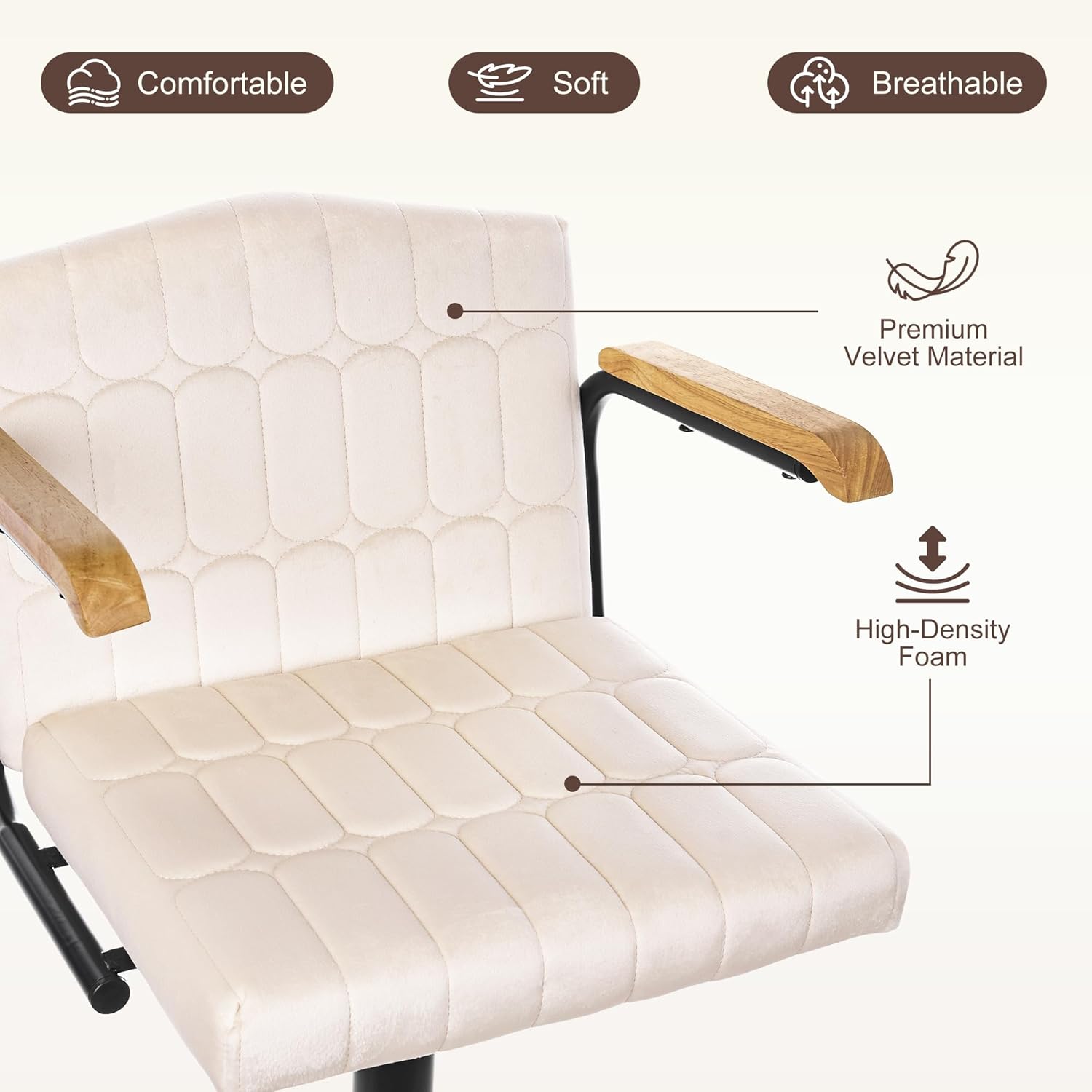 VECELO Bar Stools Set of 2