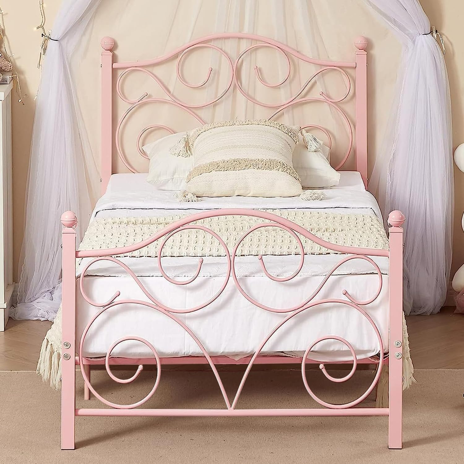 VECELO Classic Metal Bed Frame Mattress Foundation - VECELO