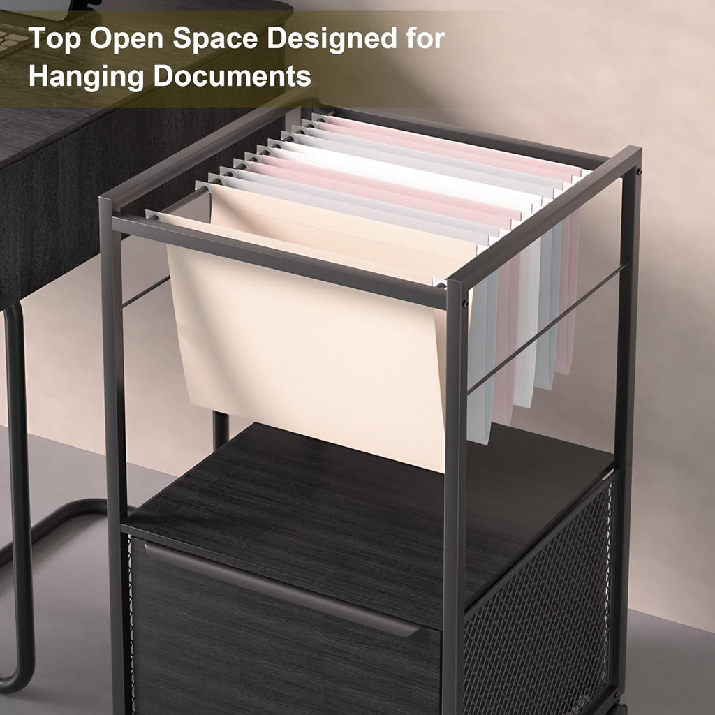 Hanging Filing Rack Ceiling VECELO Filing Cabinet/Organization for Hanging Files