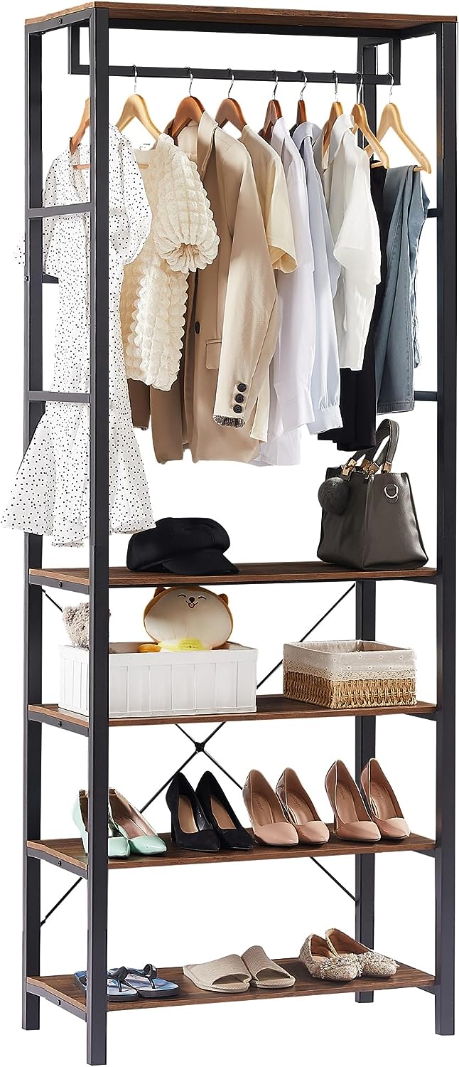 Tribesigns Shoe Rack, 9-Tier Shoe Storage Shelf with Side Hooks