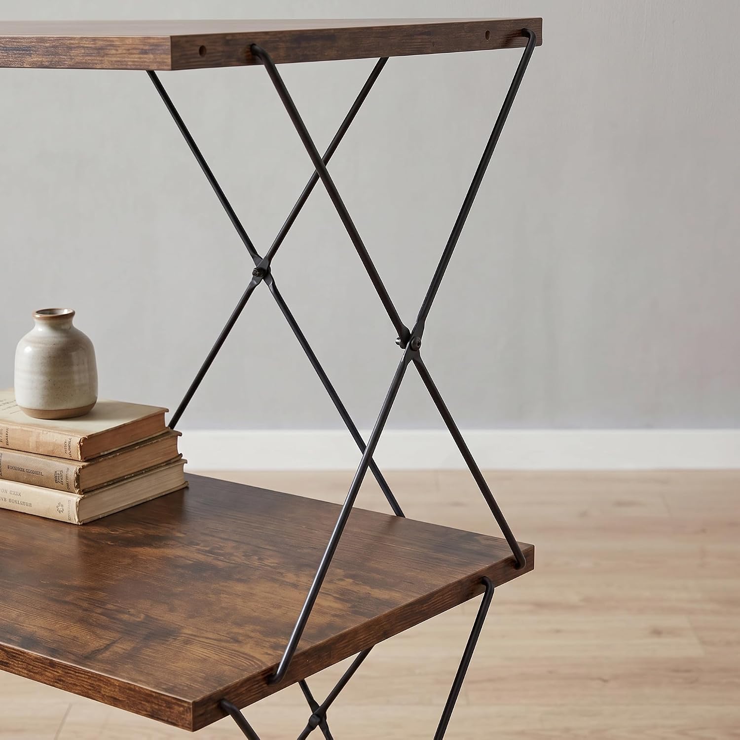 VECELO 4-Tier Bookshelf, 11.8 x 31.5 x 36.8 Inches