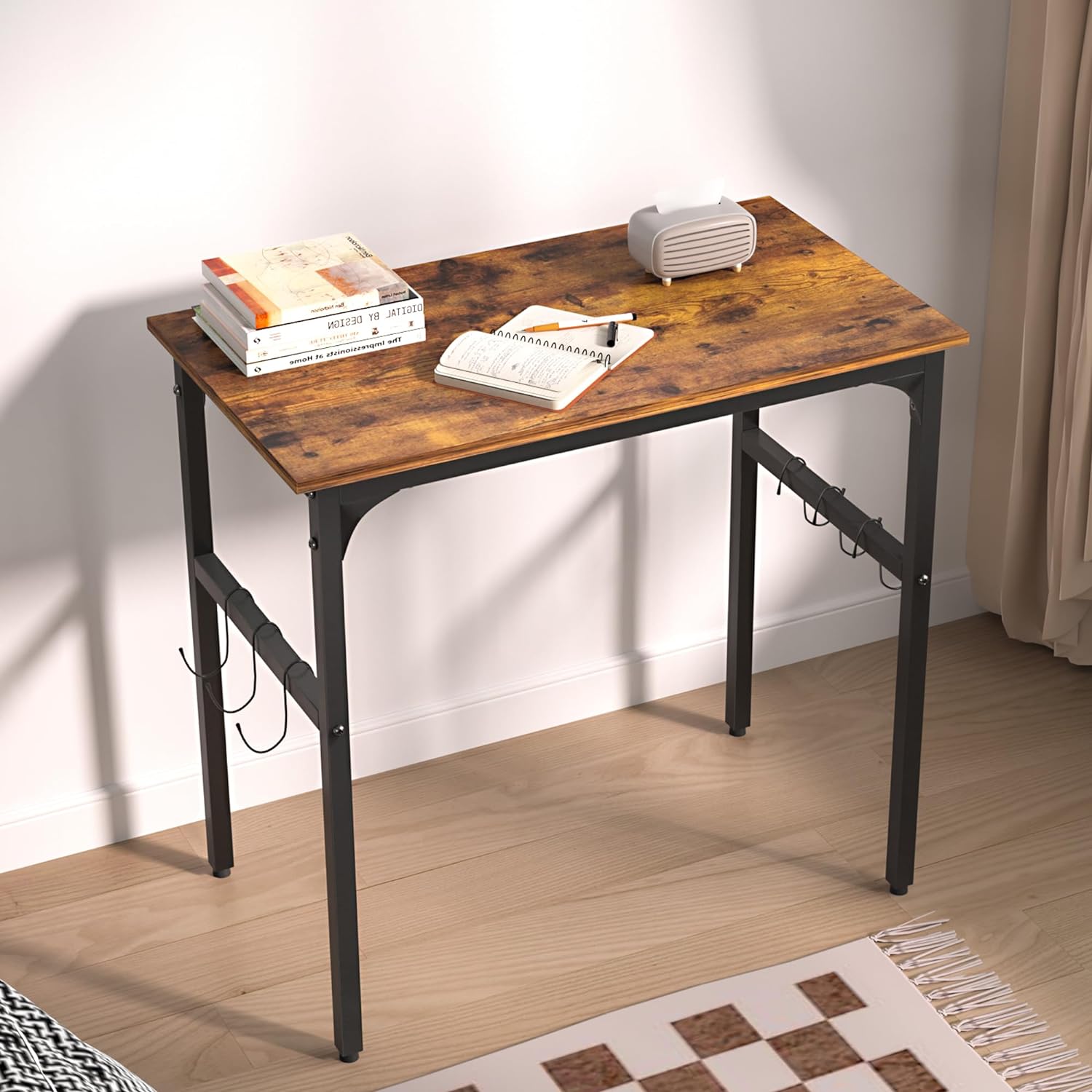 VECELO Industrial Simple Style Wood Table & Metal Frame Home Office Computer Desk