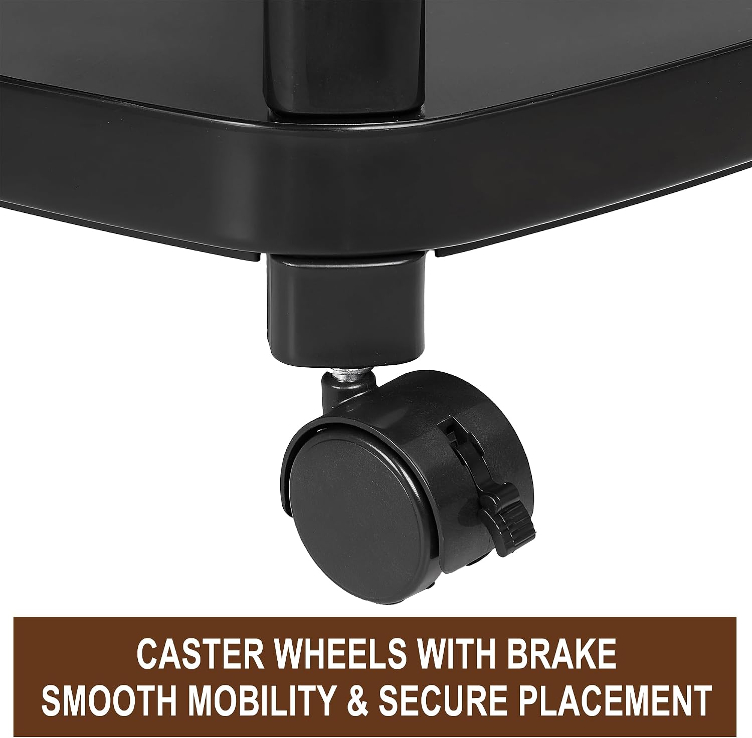 VECELO Rolling End Side Table with Lockable Wheels