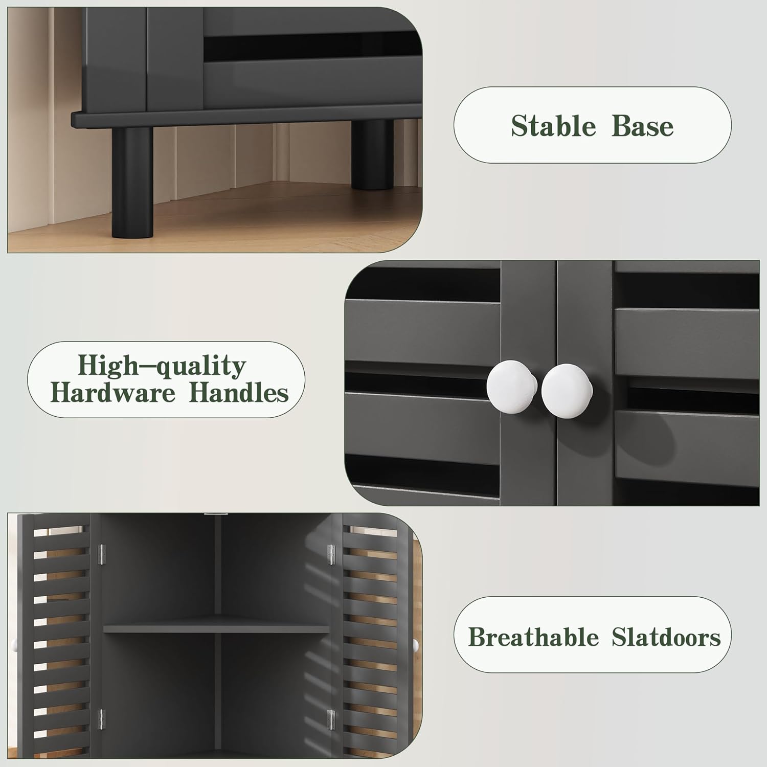 VECELO Tall Corner Cabinet, 68.8'' Storage Cabinet with Doors and Adjustable Shelves