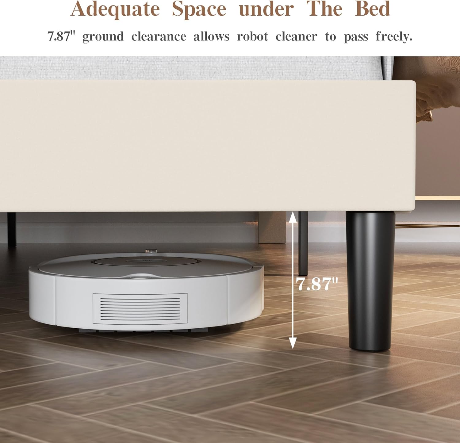 VECELO 2 Sets Twin Bed Frame with Type-C & USB Ports