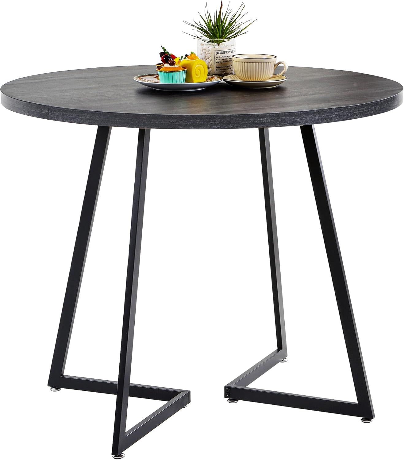 VECELO 35" Round Dining Table for 4