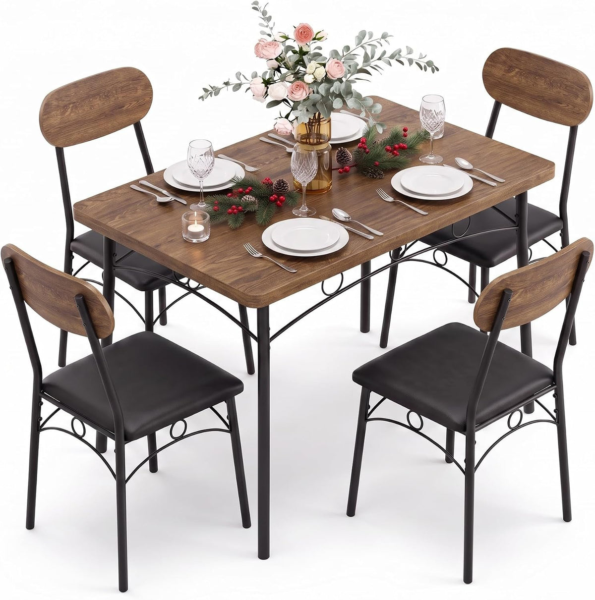 VECELO Dining Table Set