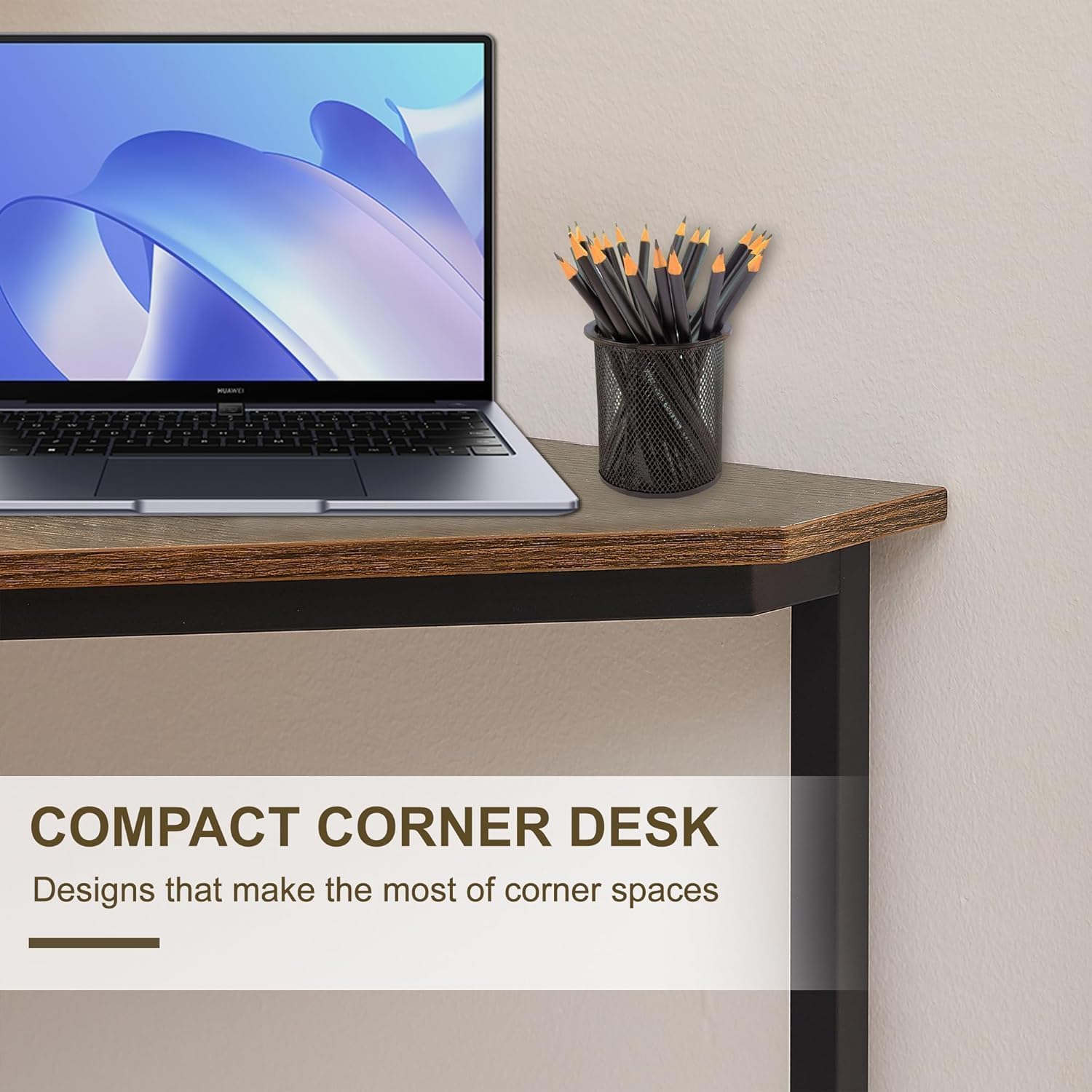 VECELO Ϲоrnеr Desk, Corner Tables for Living Room for Small Space