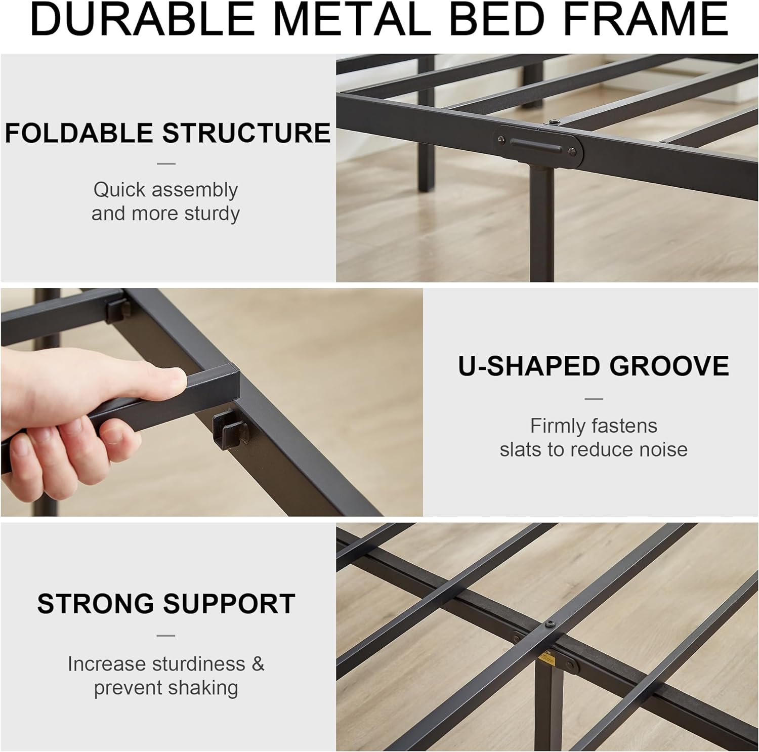 VECELO Metal Platform Bed Frame/Mattress Foundation