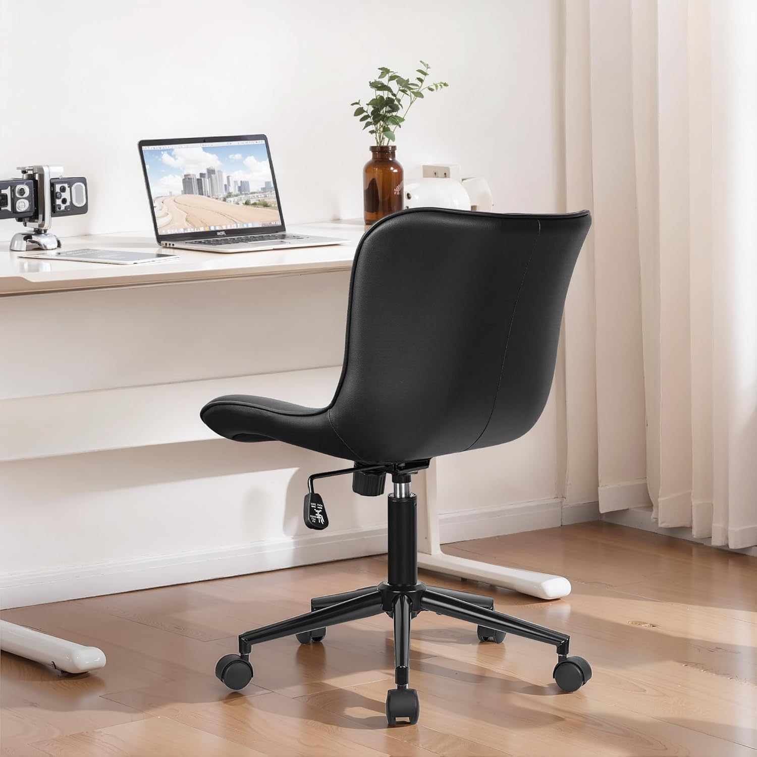 VECELO Mid-Back Desk Chair with Adjustable Height