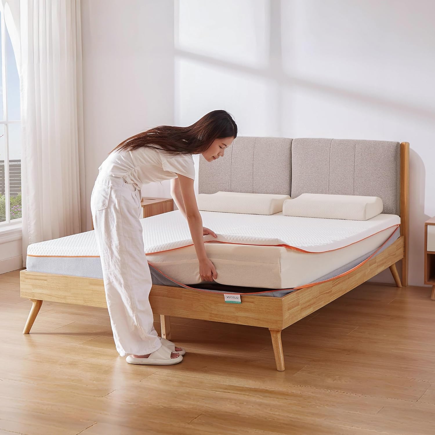 VECELO Charcoal Infused Memory Foam Twin/Full/Queen/King Mattress 8 Inch - VECELO