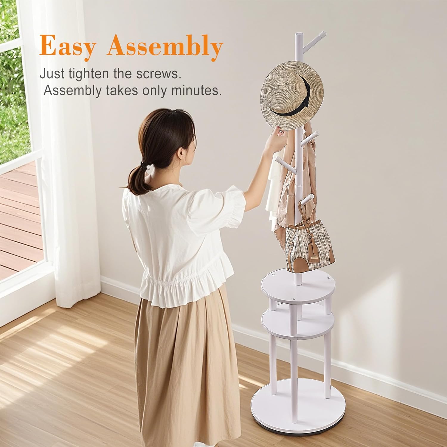 VECELO Coat Rack Freestanding