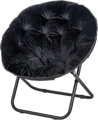 VECELO Saucer Chair for Adults, Folding Moon Chair with Metal Frame