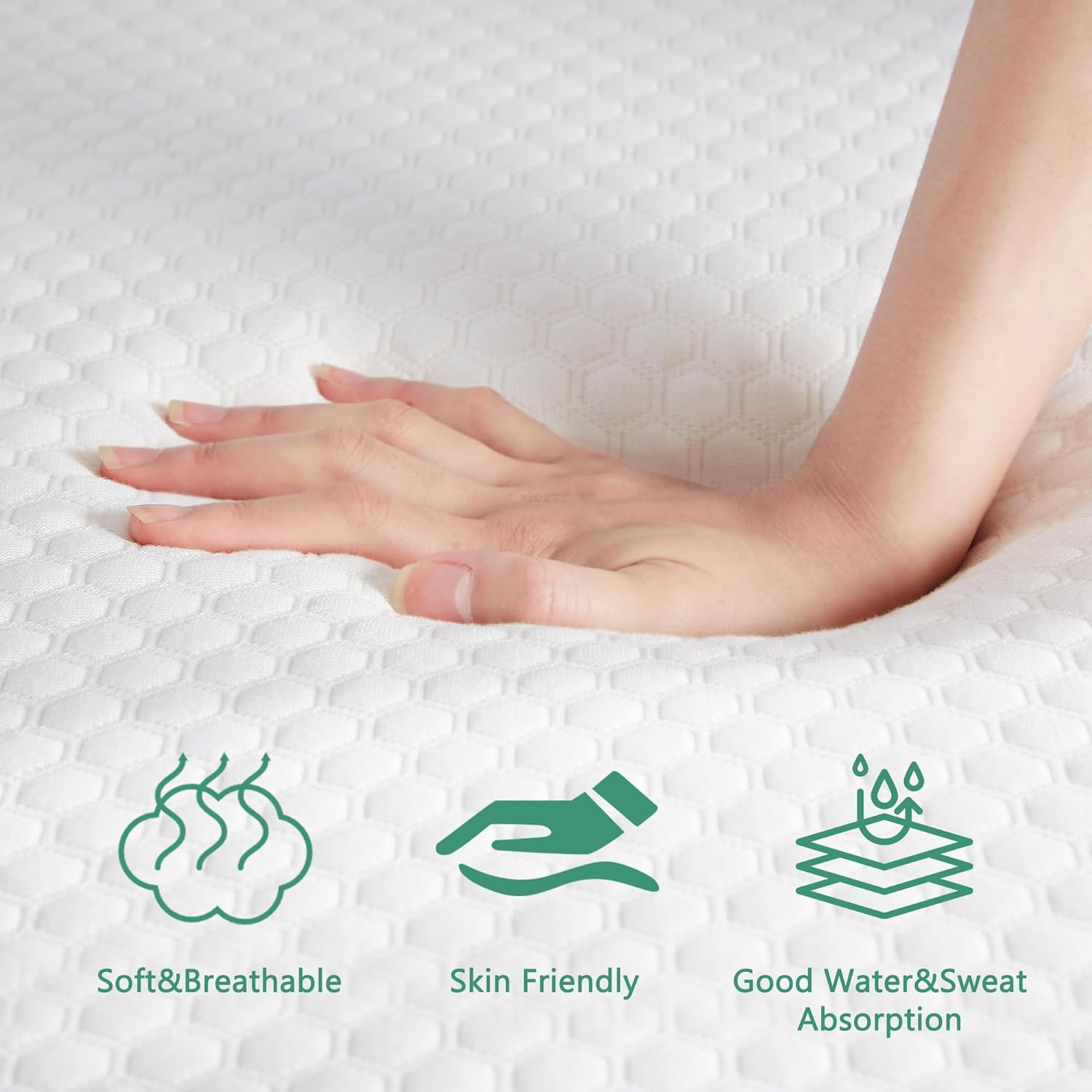 VECELO Charcoal Infused Memory Foam Twin/Full/Queen/King Mattress 8 In