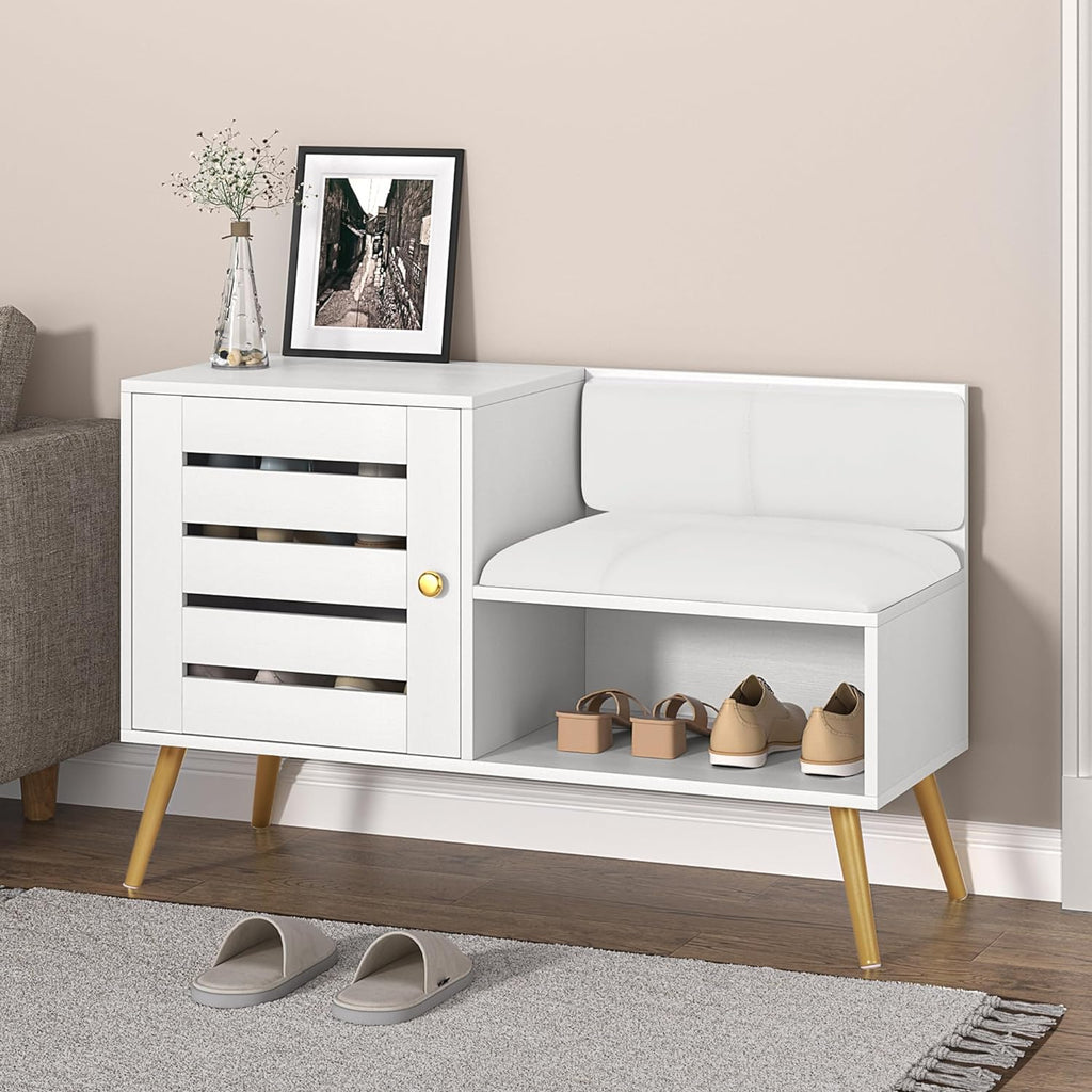 Shoe Bench Entryway Vecelo Bench For Entryway 2-tier Shoe Rack