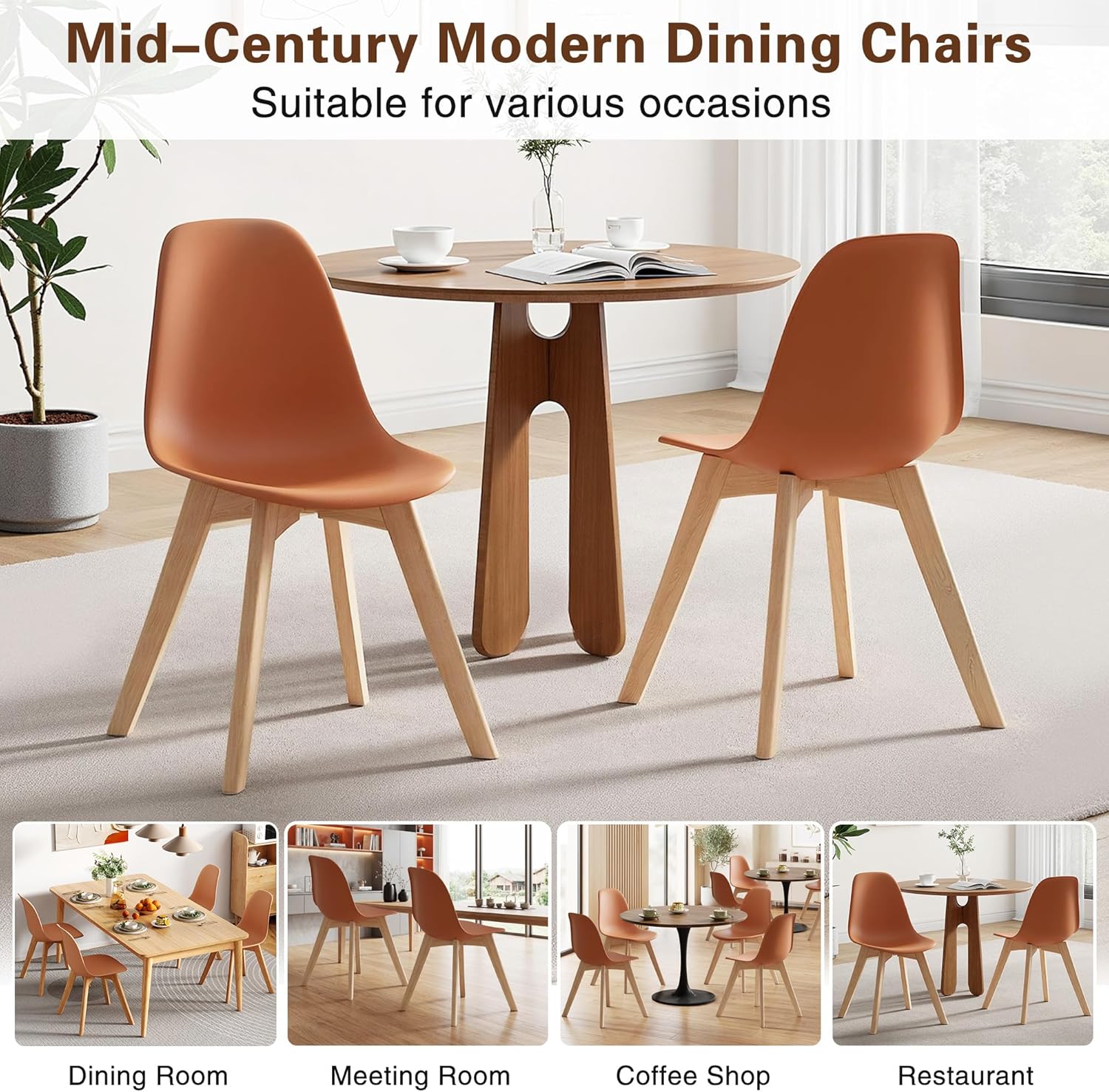 VECELO Dining Chairs Set of 4