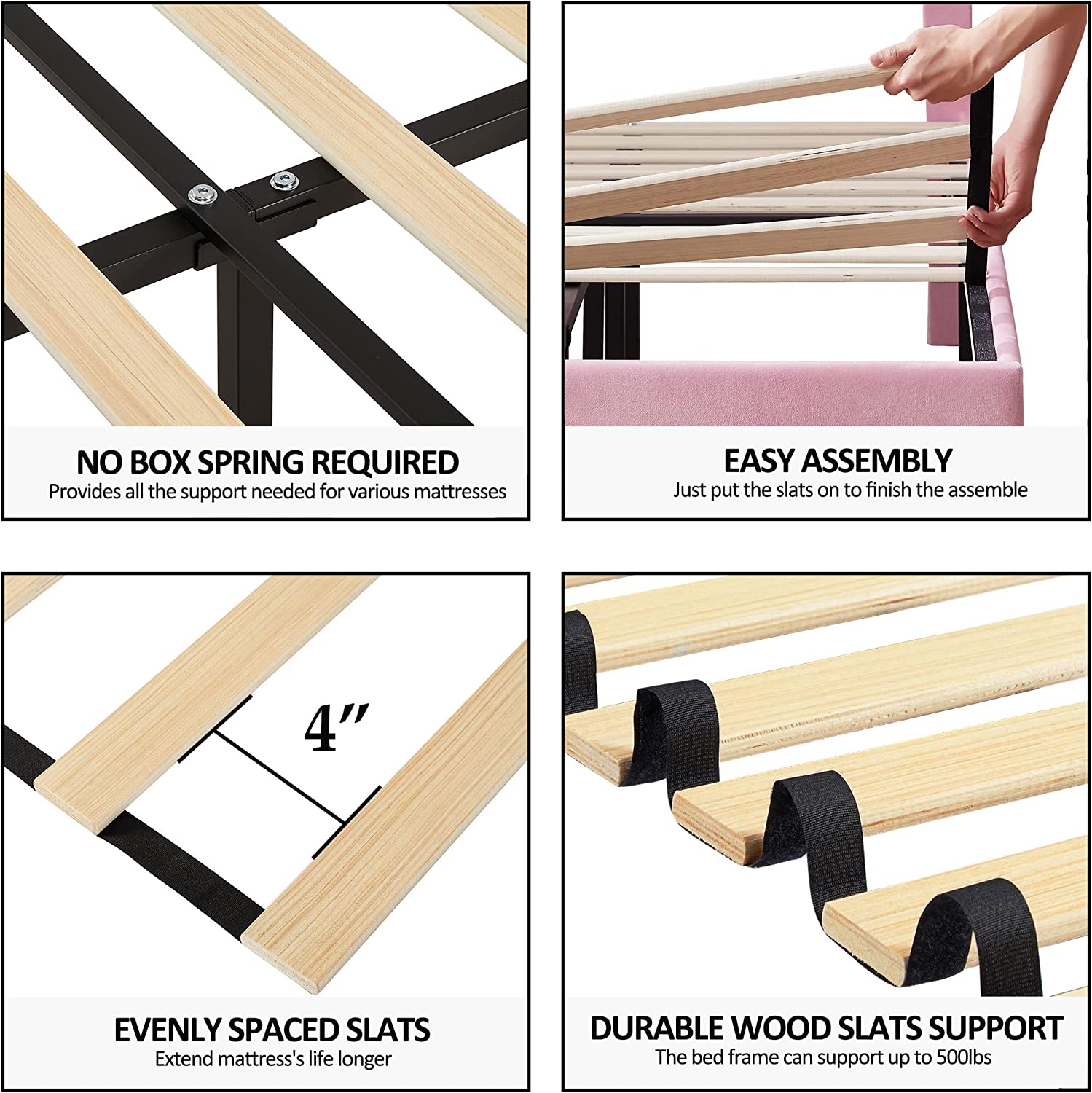 VECELO Modern Platform Bed Frame/Mattress Foundation