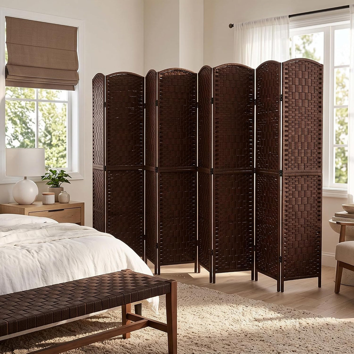 VECELO Room Divider Panel,8 Panel Partition Room Dividers